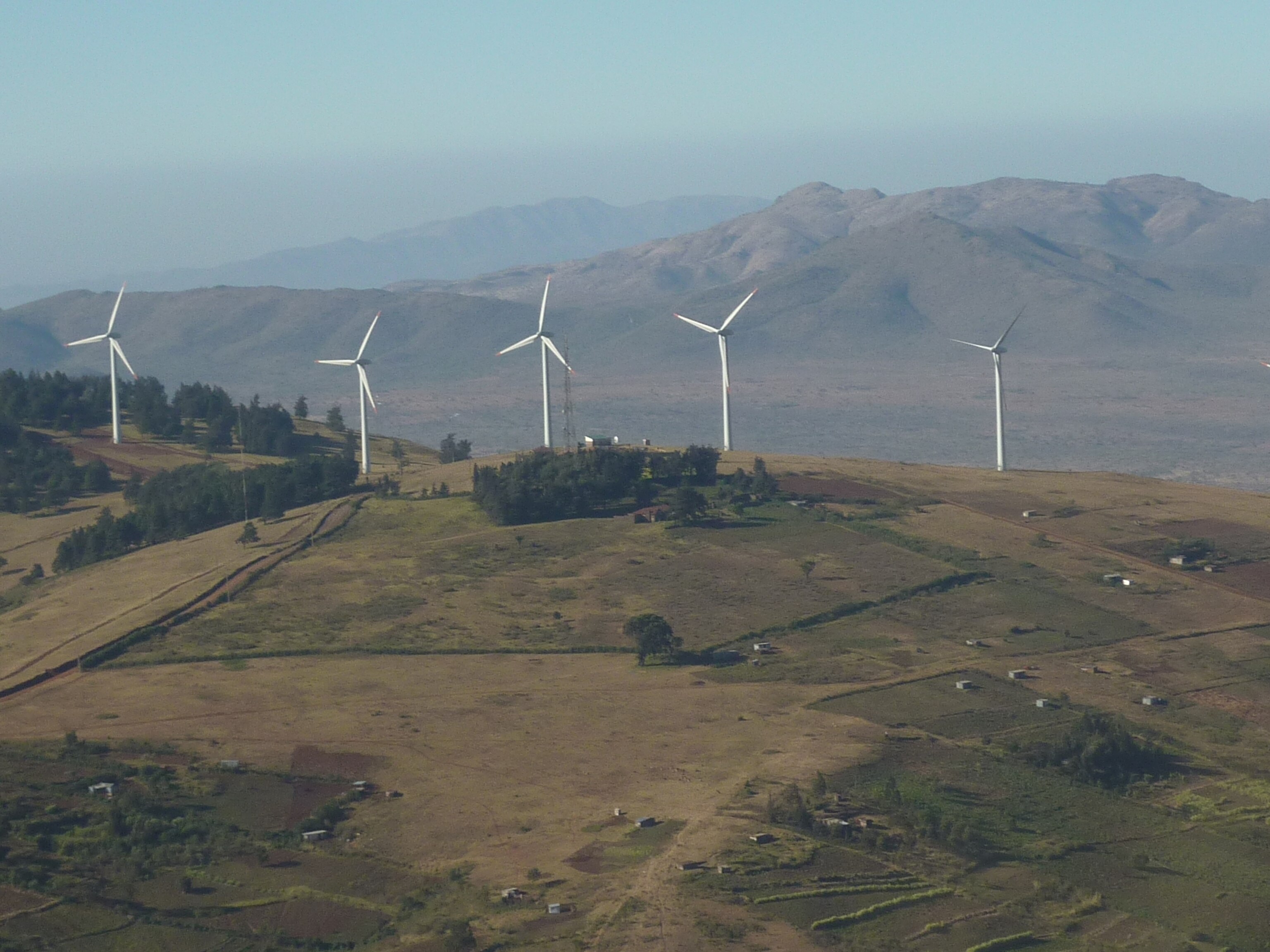 Kenya's first wind farm, Ngong Hills, near Nairobi