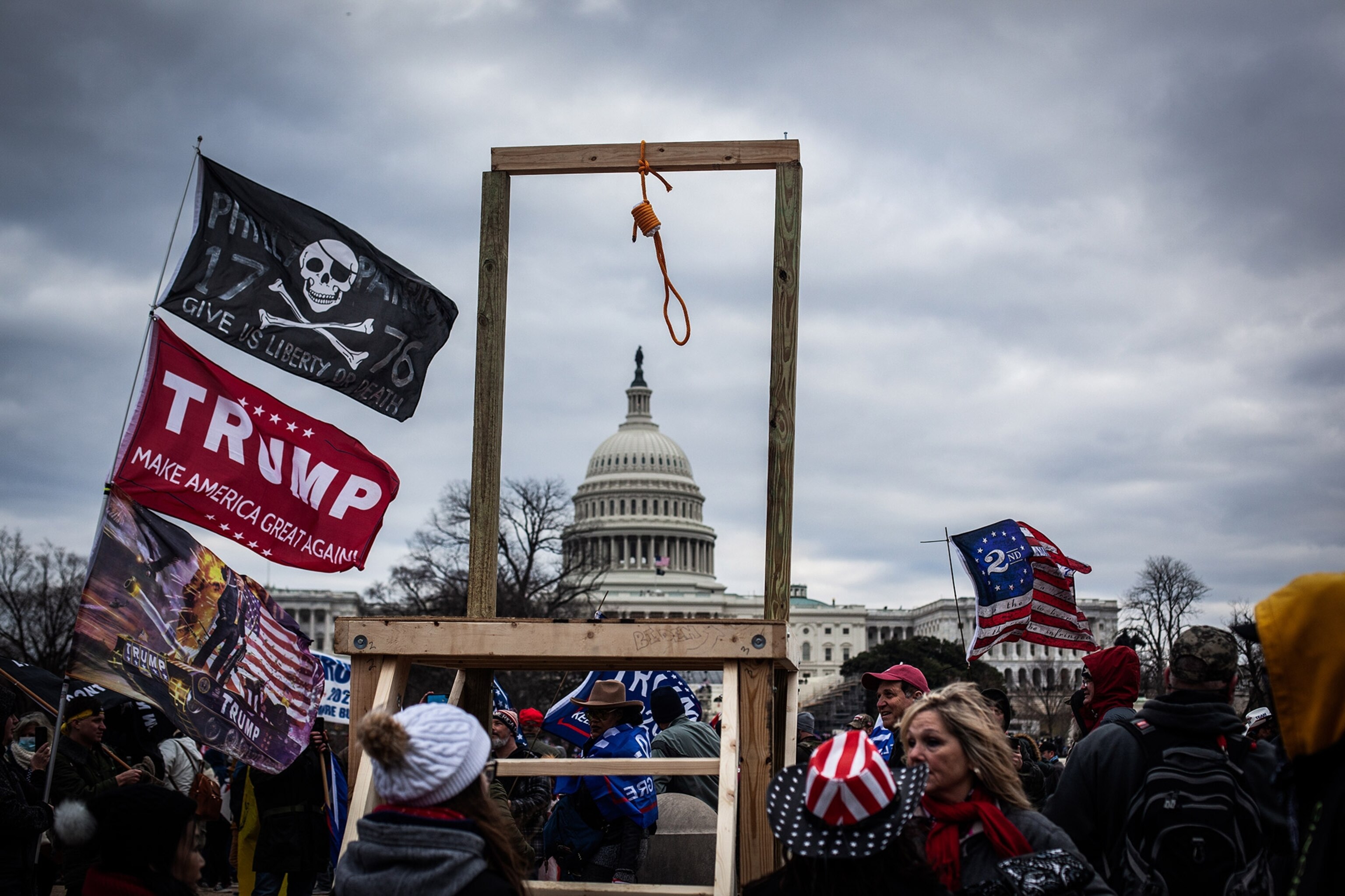 Trump supporters near the U.S Capitol