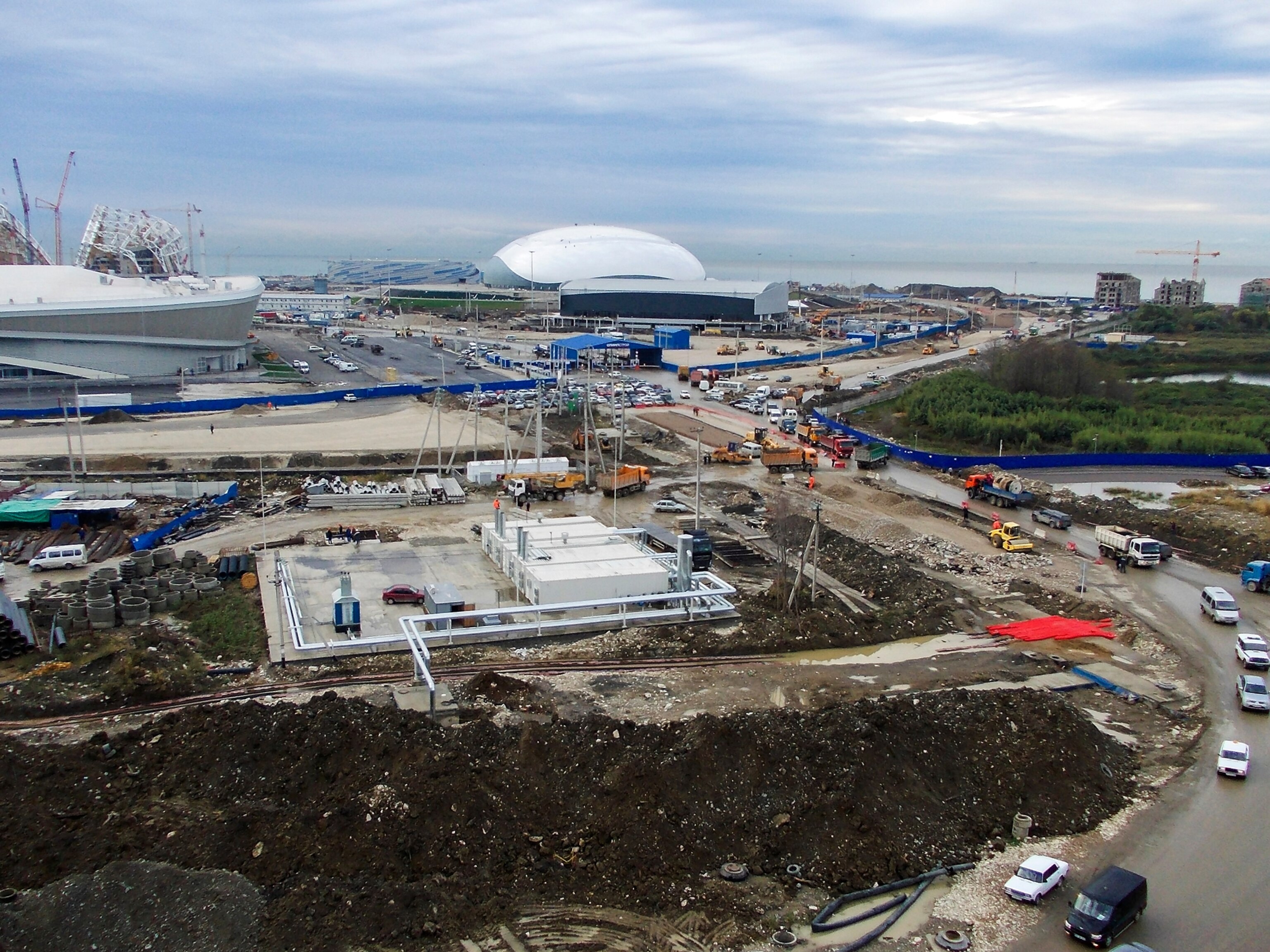 the Olympic torch in Sochi.