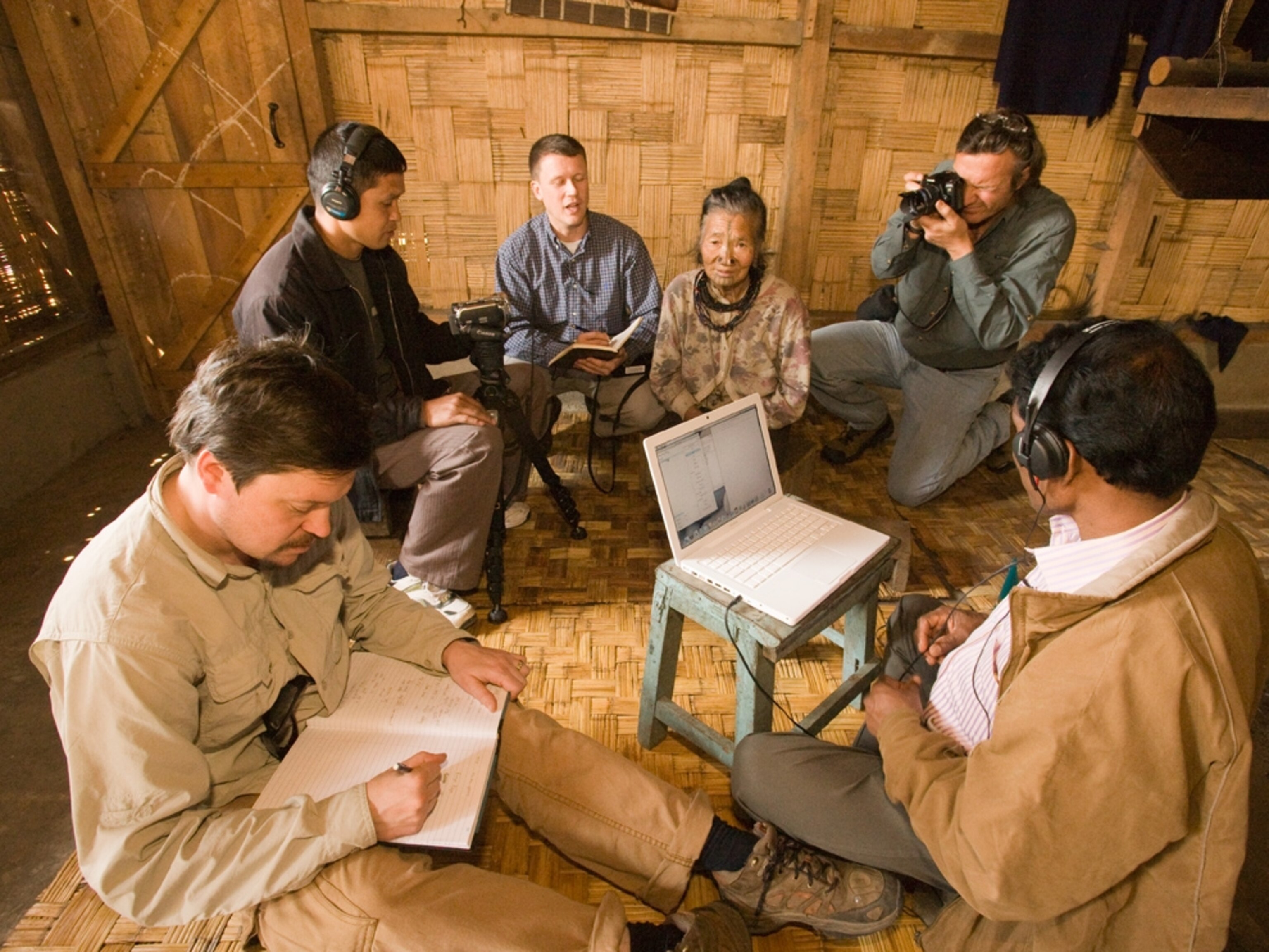 Enduring Voices team interviewing