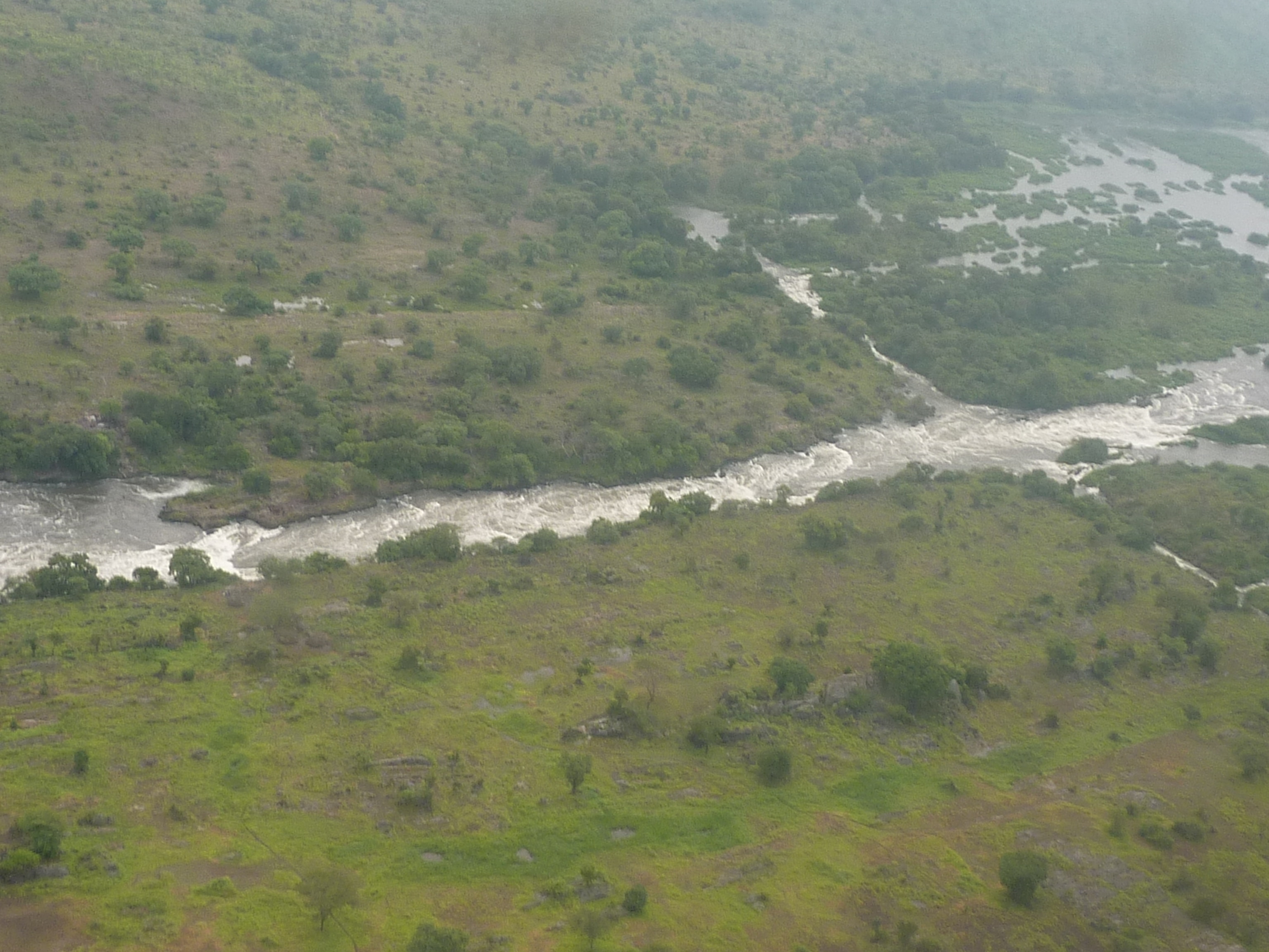 The Fula Rapids in South Sudan seen from the air. Photograph courtesy of Daniel Kammen.