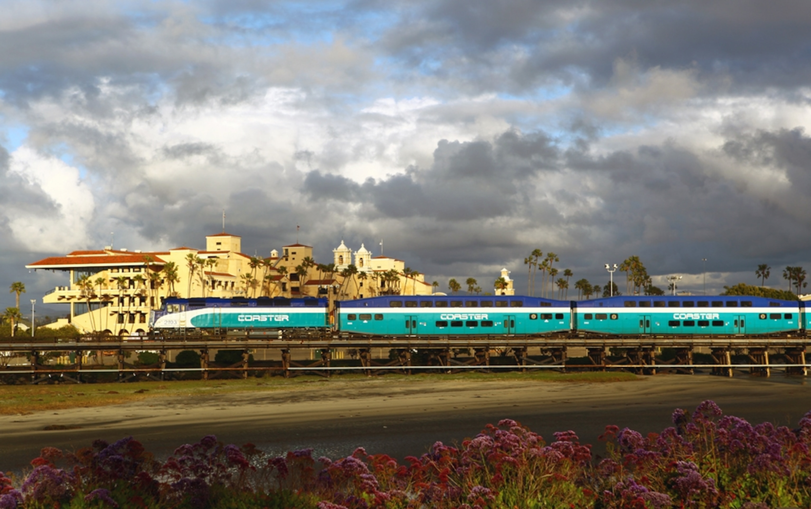 Alternative transportation like the Amtrak Coaster is an important option for commuters in San Diego. Many residents use it to travel to and from work in downtown San Diego, which helps cut down on emissions and pollutants deposited by cars onto the roads.