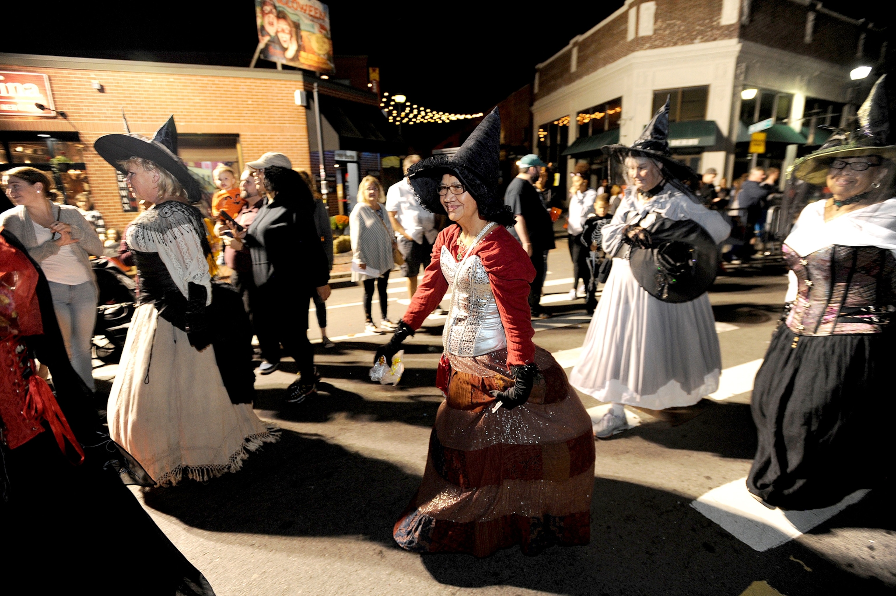 the parade route in Salem, Massachusetts