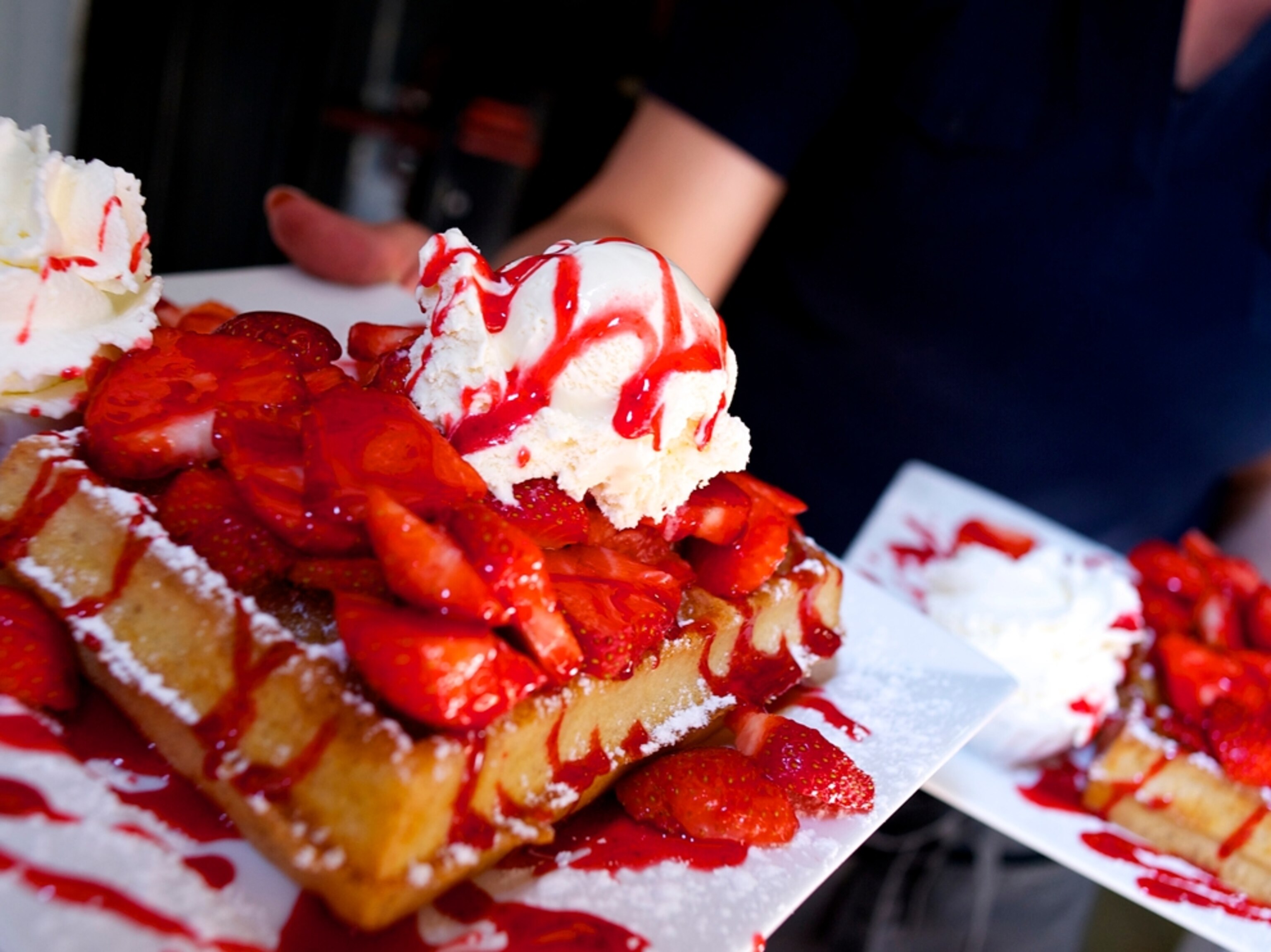 Strawberry Belgian waffle