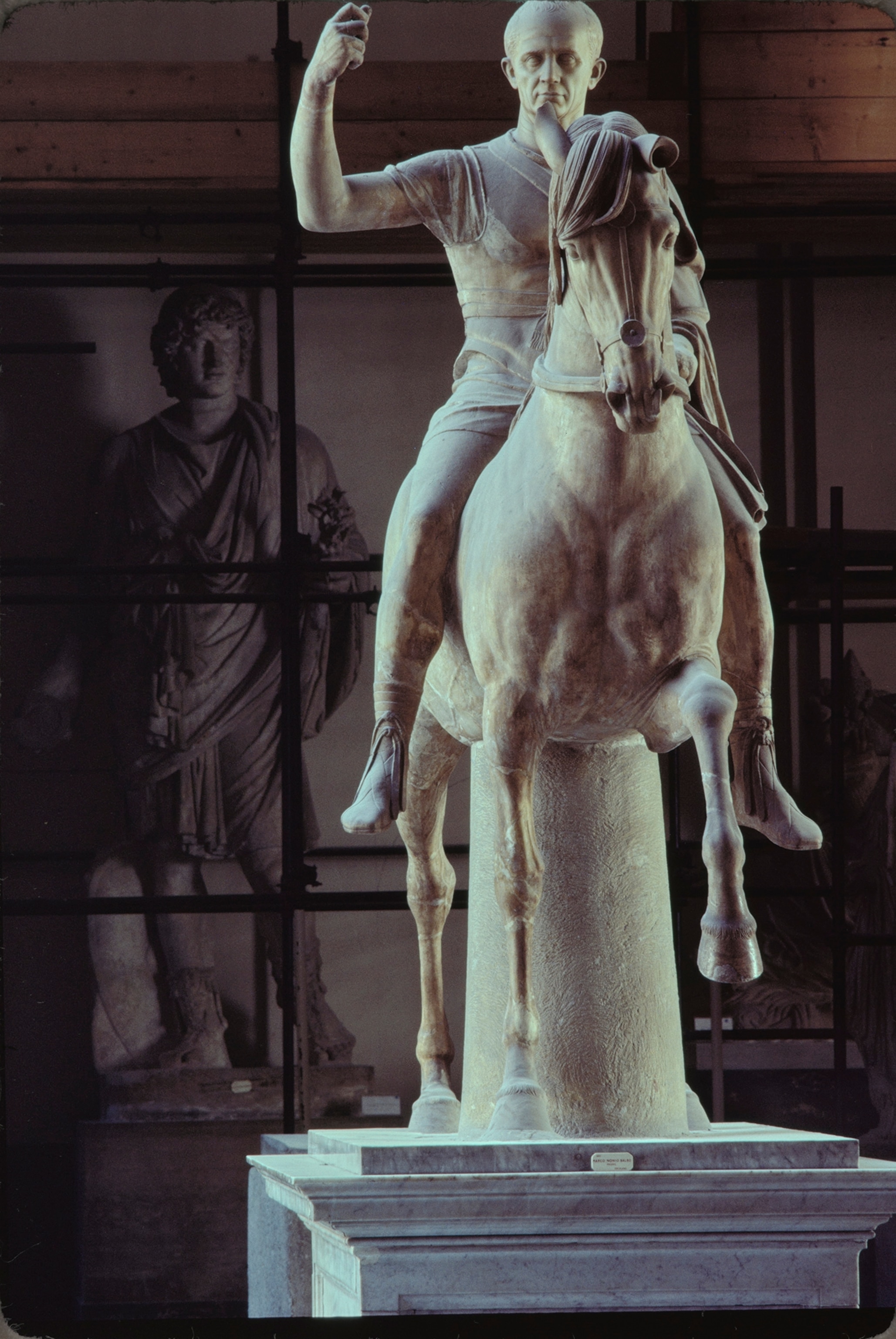 This statue was unearthed from the ancient ruins of Herculaneum.