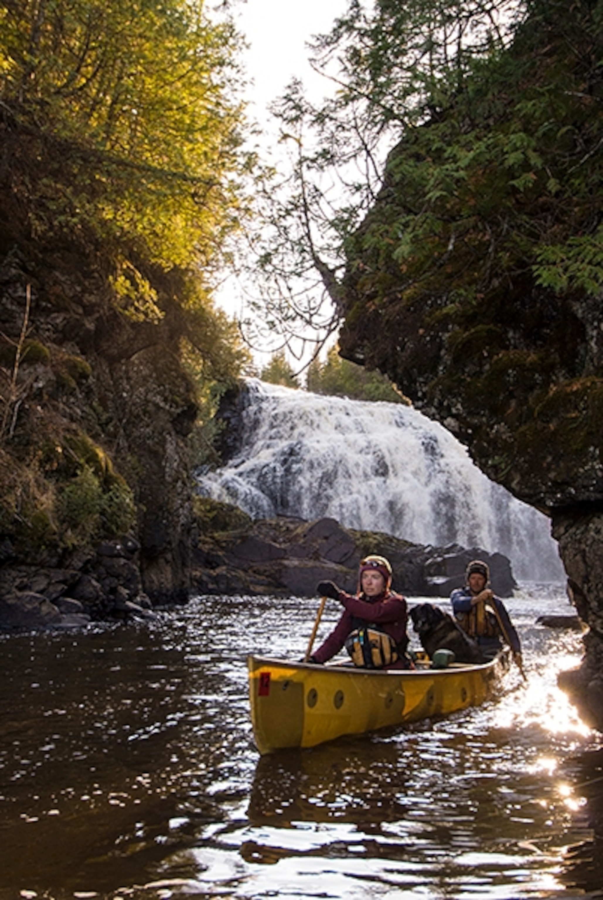 Amy and Dave Freeman kayaking the Pigeon River