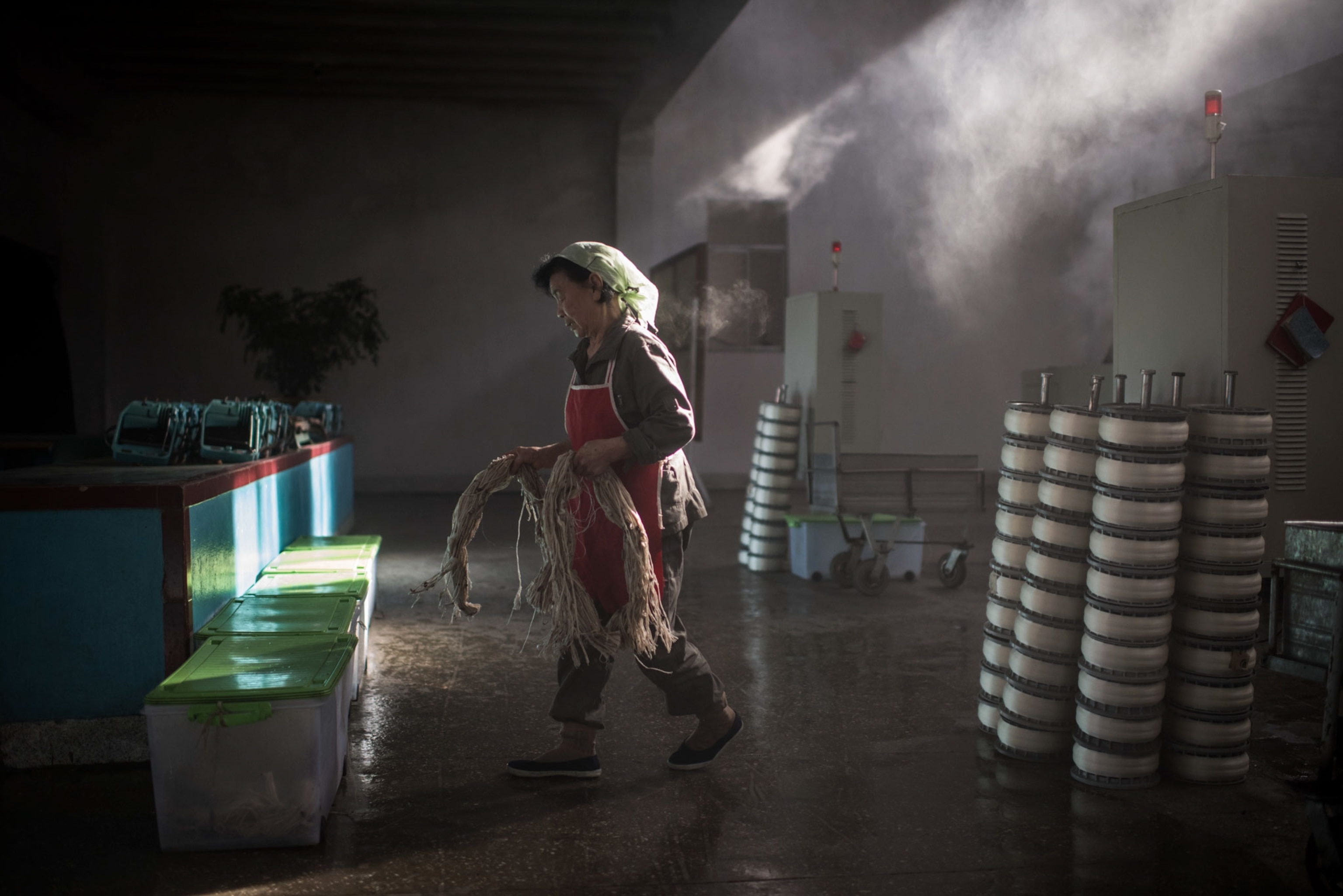 a factory worker in North Korea