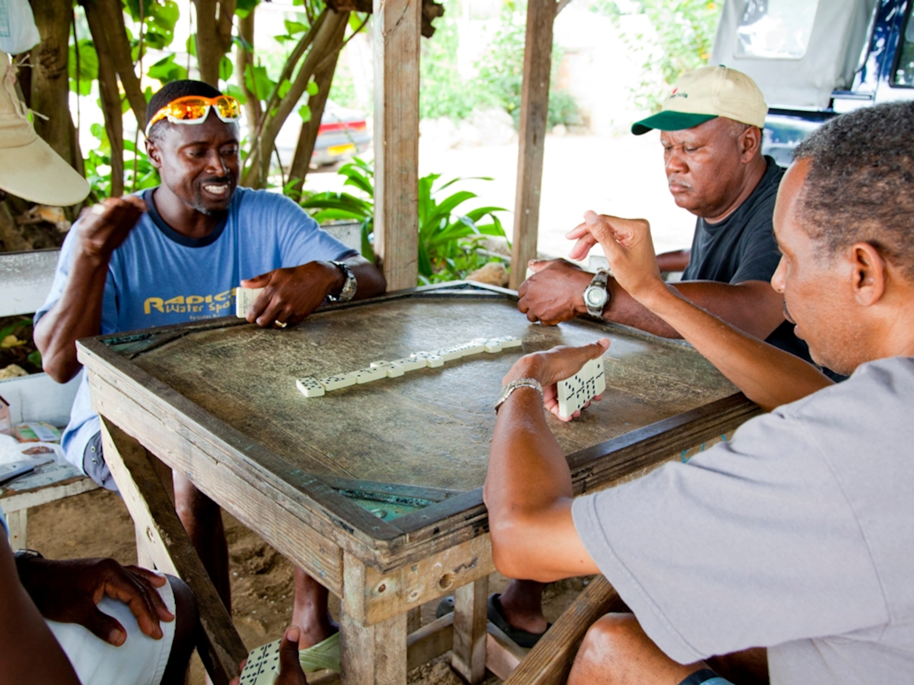 men playing dominos Barbados