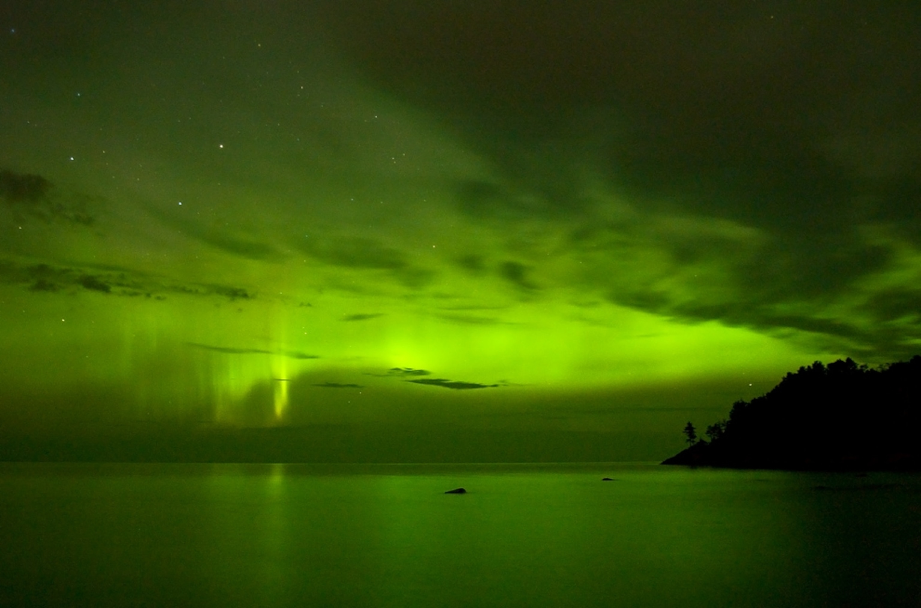 Aurora picture: northern lights over Michigan