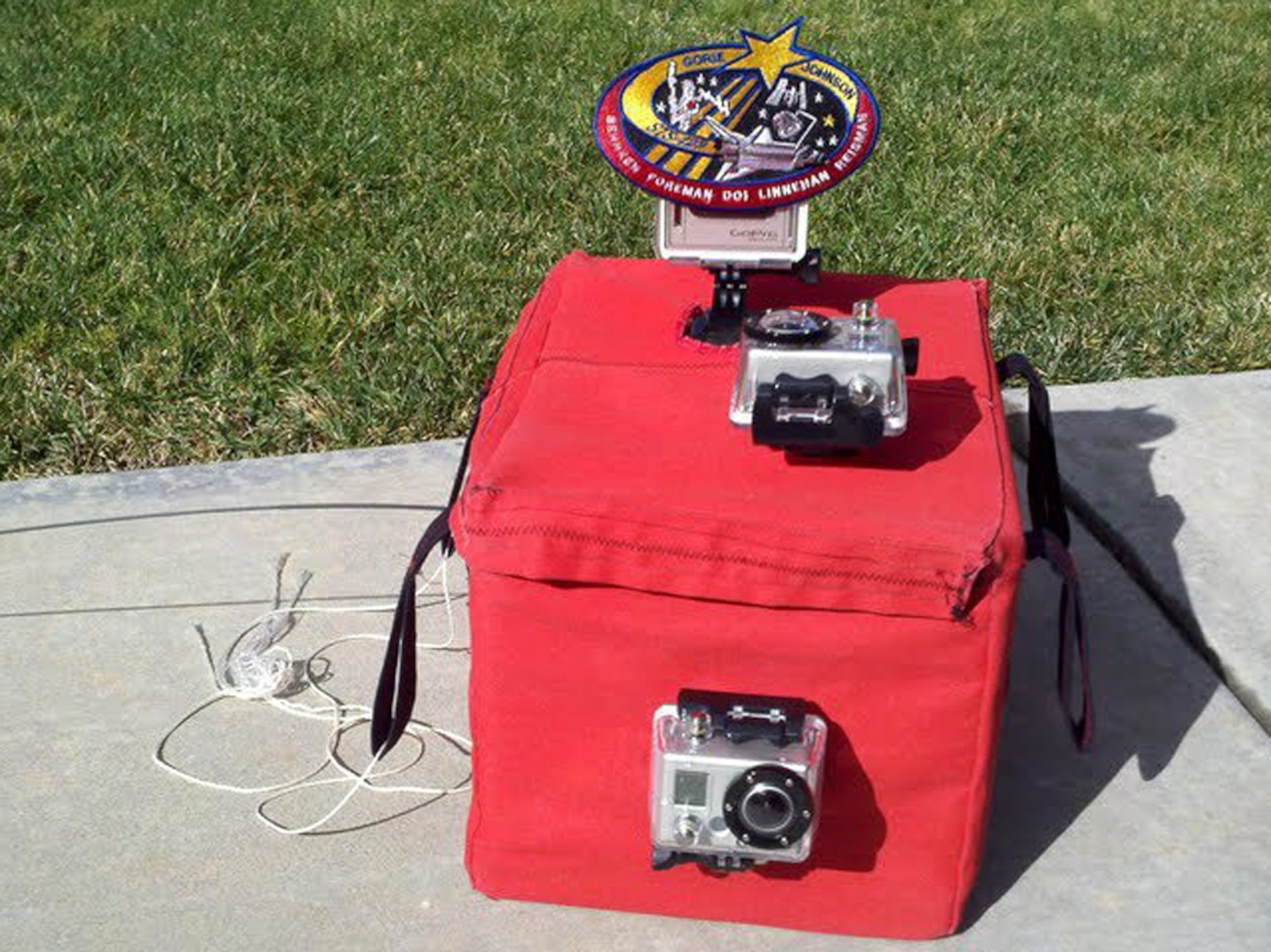 the Robonaut-1 payload packed for flight on a high-altitude balloon