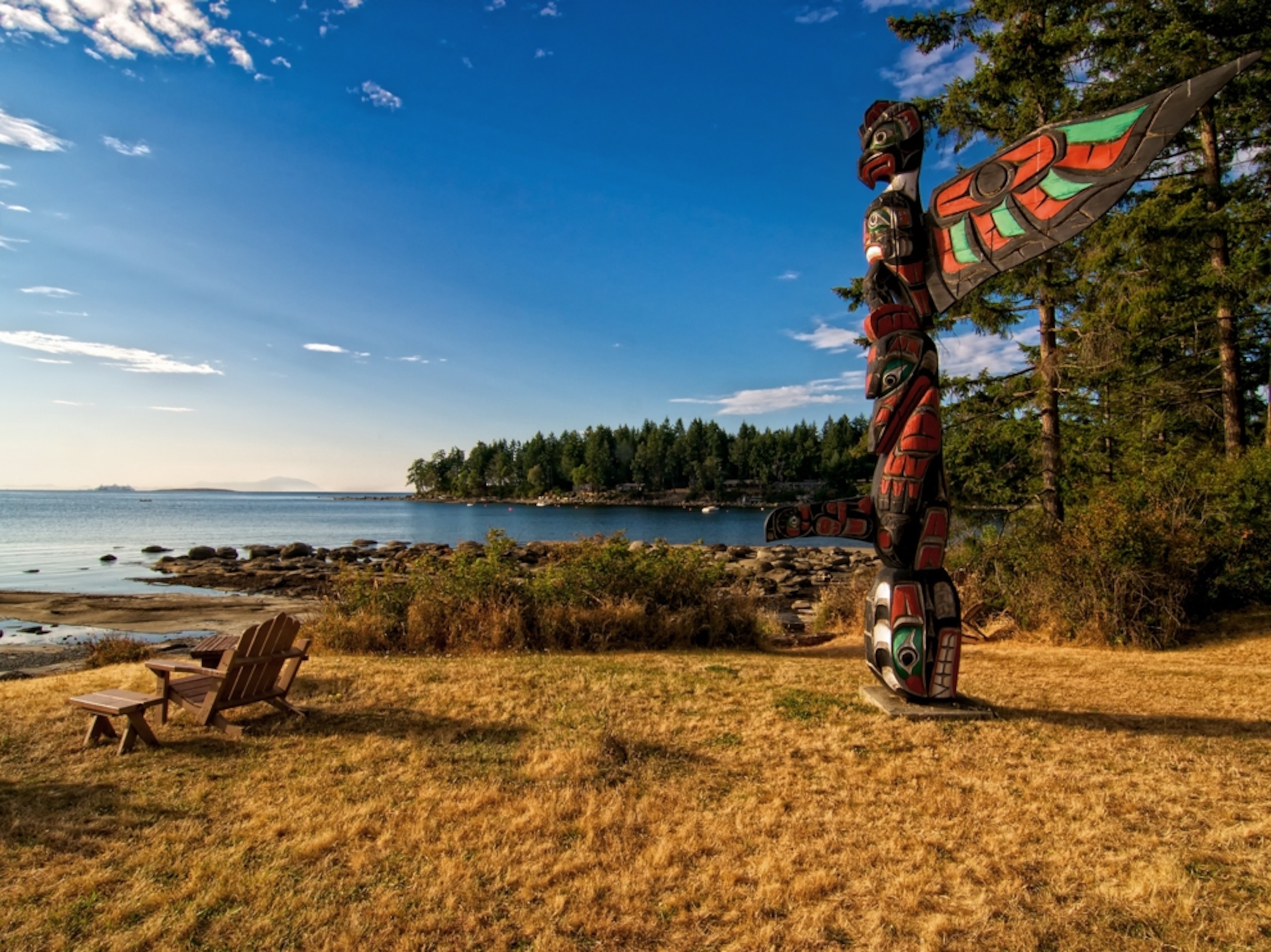 British Columbia beach totem
