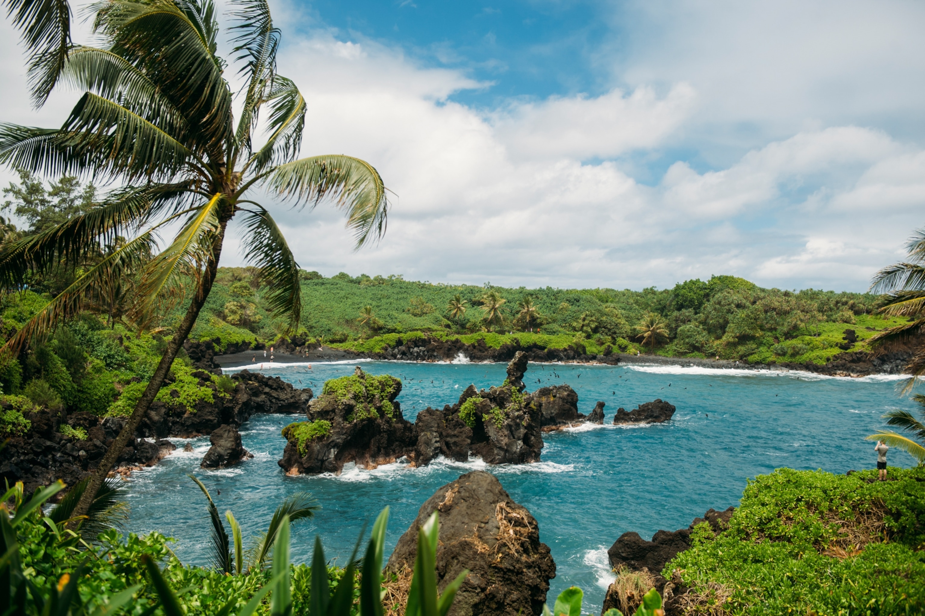 Wai'anapanapa State Park in Hana, Maui, Hawaii.