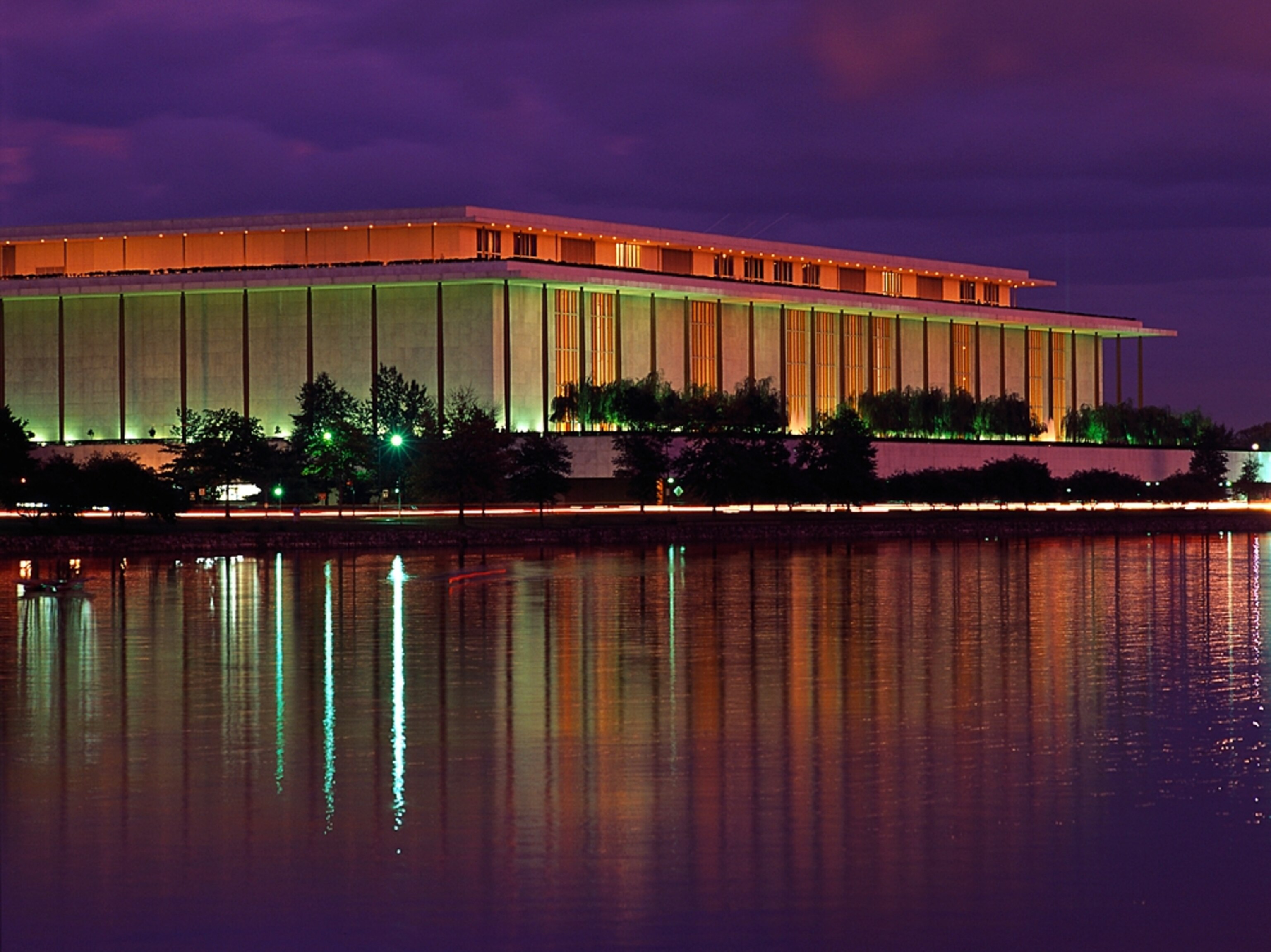 Kennedy Center picture: the Kennedy Center for the Performing Arts is pictured at dusk, for a gallery on former U.S. National Parks