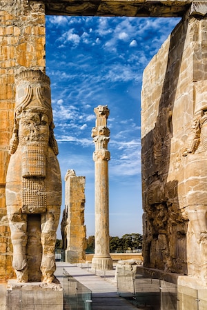 Persepolis was founded by Darius I, also known as Darius the Great—the king who initiated the war against Greece that his son Xerxes then continued.