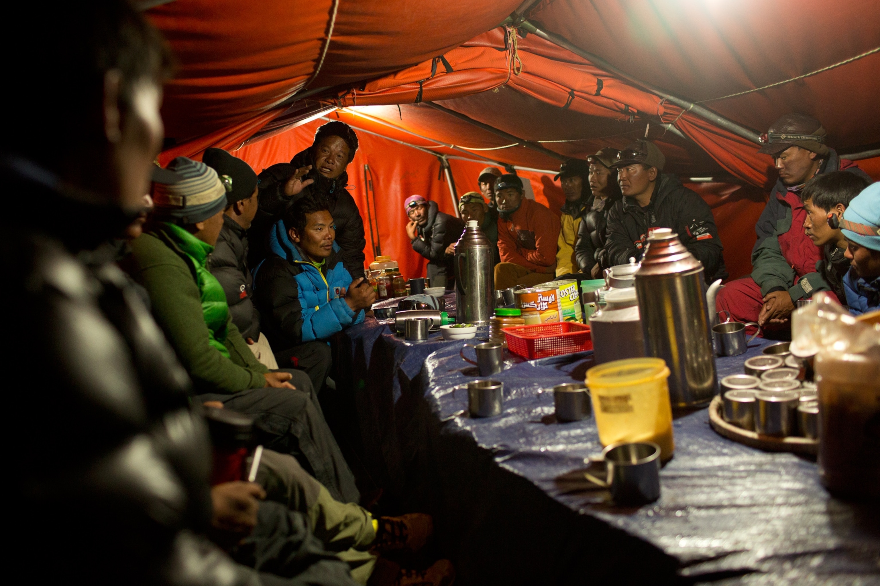 Danuru Sherpa, climbing guide and 16 time Everest Summiter, at Ama Dablam Camp 1 (20,000ft)