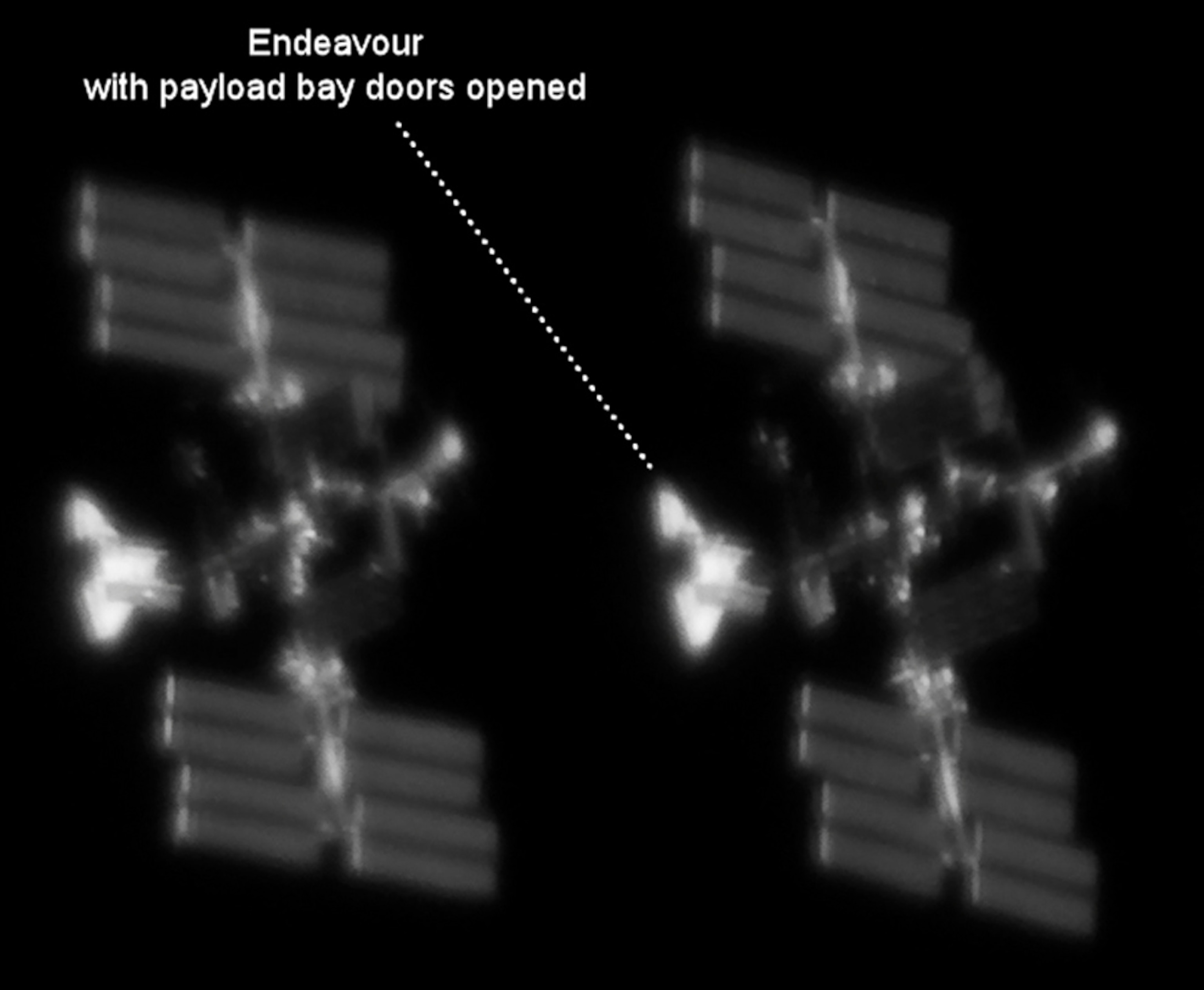 Space shuttle picture: Endeavour docking at the International Space Station