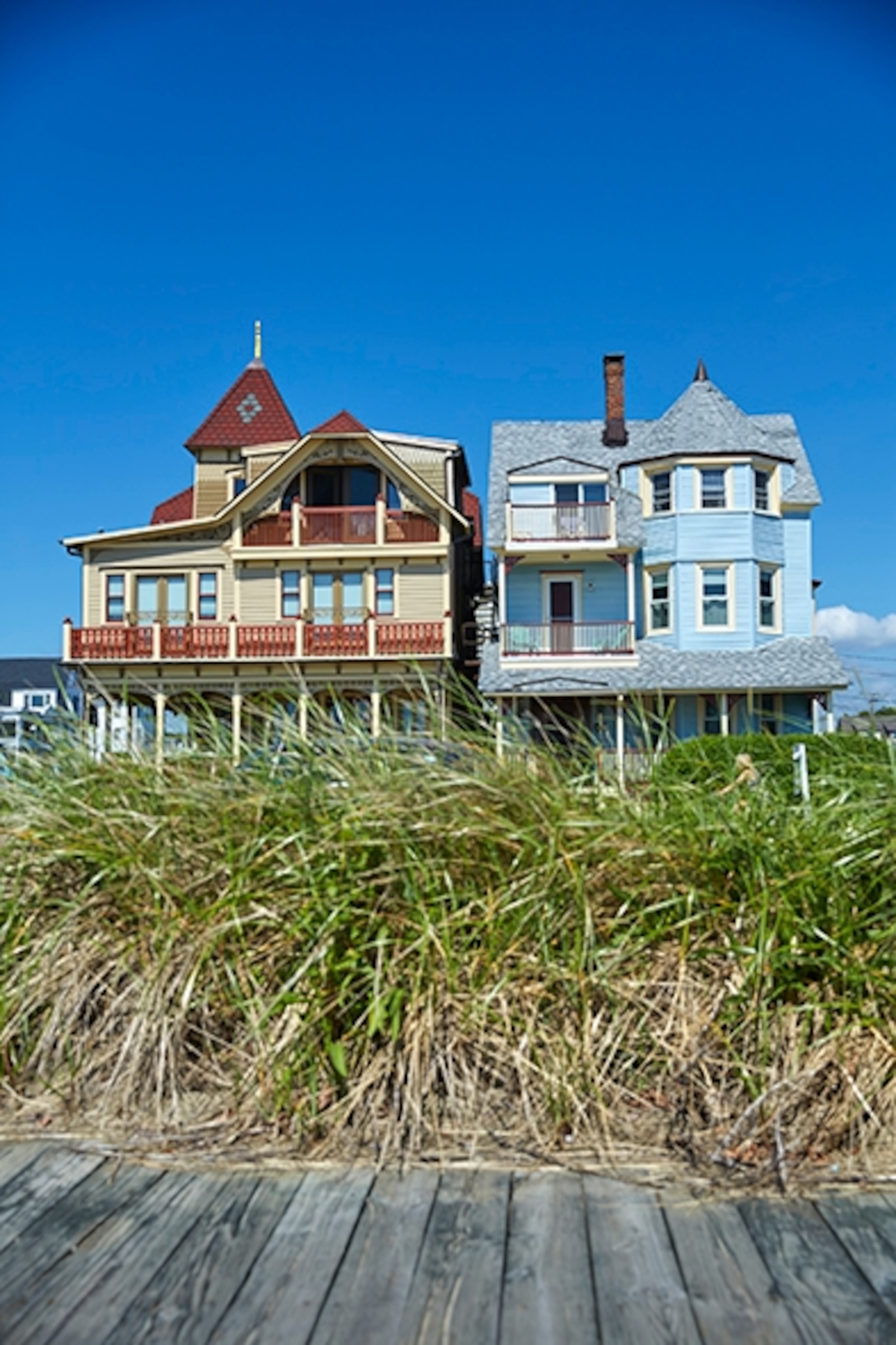Historical Victorian houses around Asbury Park in Cape May, New Jersey. (Photograph by John Kernick)