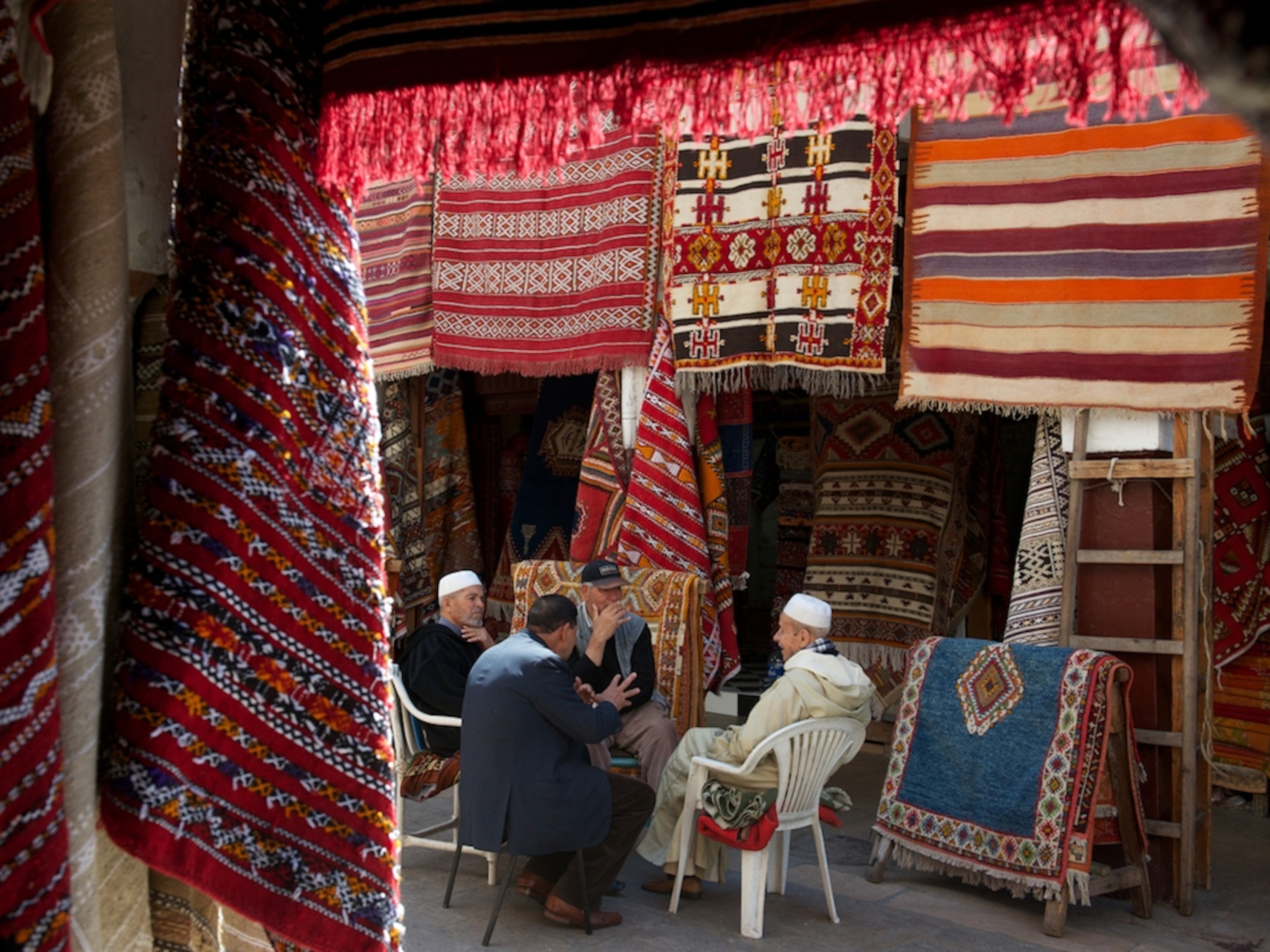 a bazaar in the Habous District