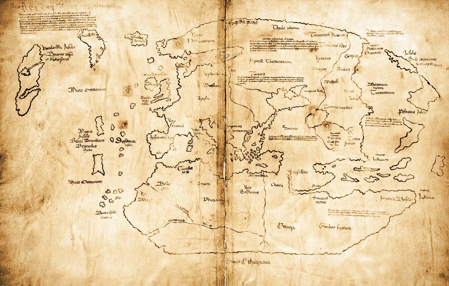 The Vinland Map depicts areas of North America described by Norse sagas