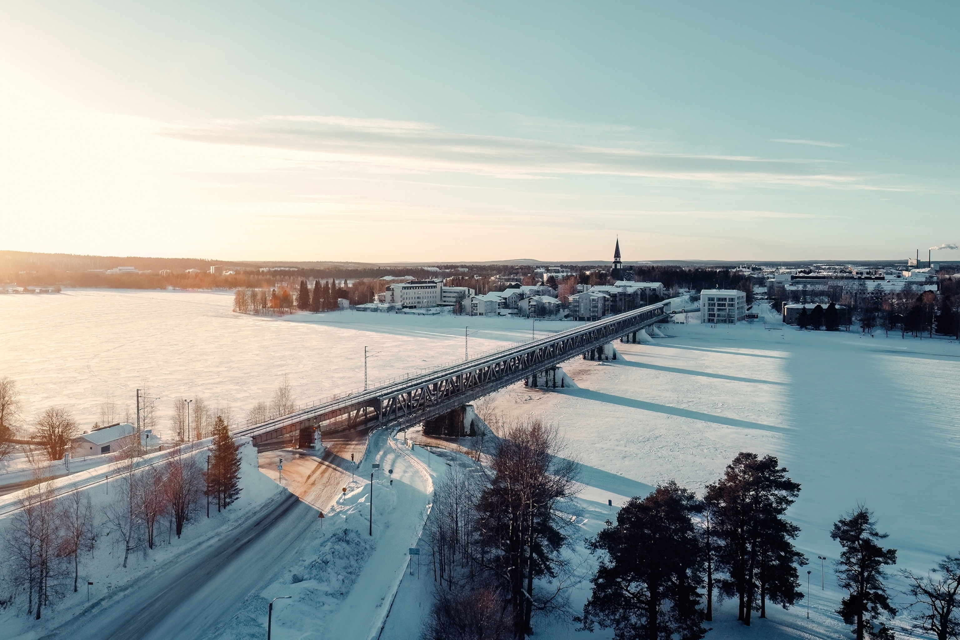 finnish city in the north in winter