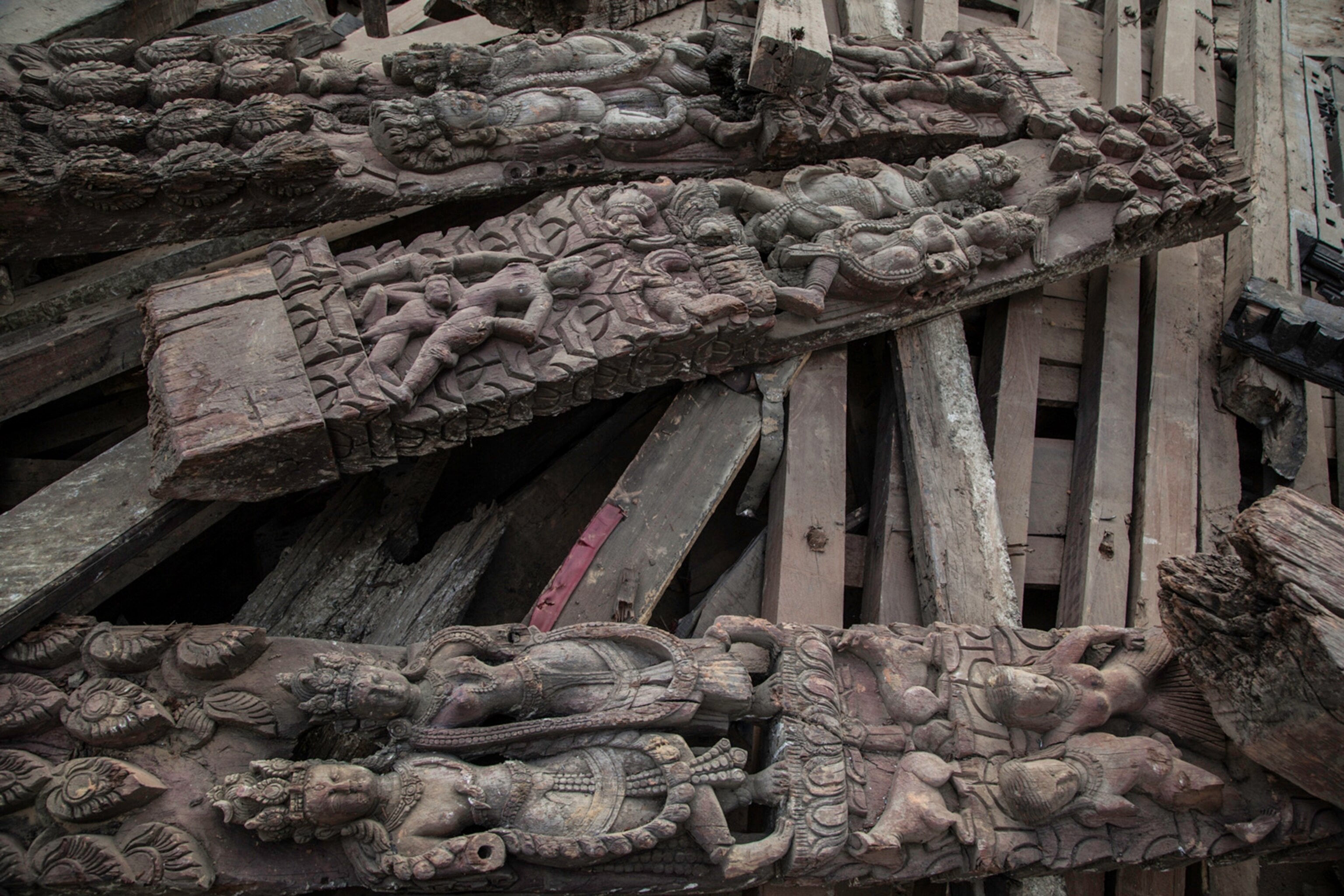early 16th century carved wooden struts from Kasthamandap temple