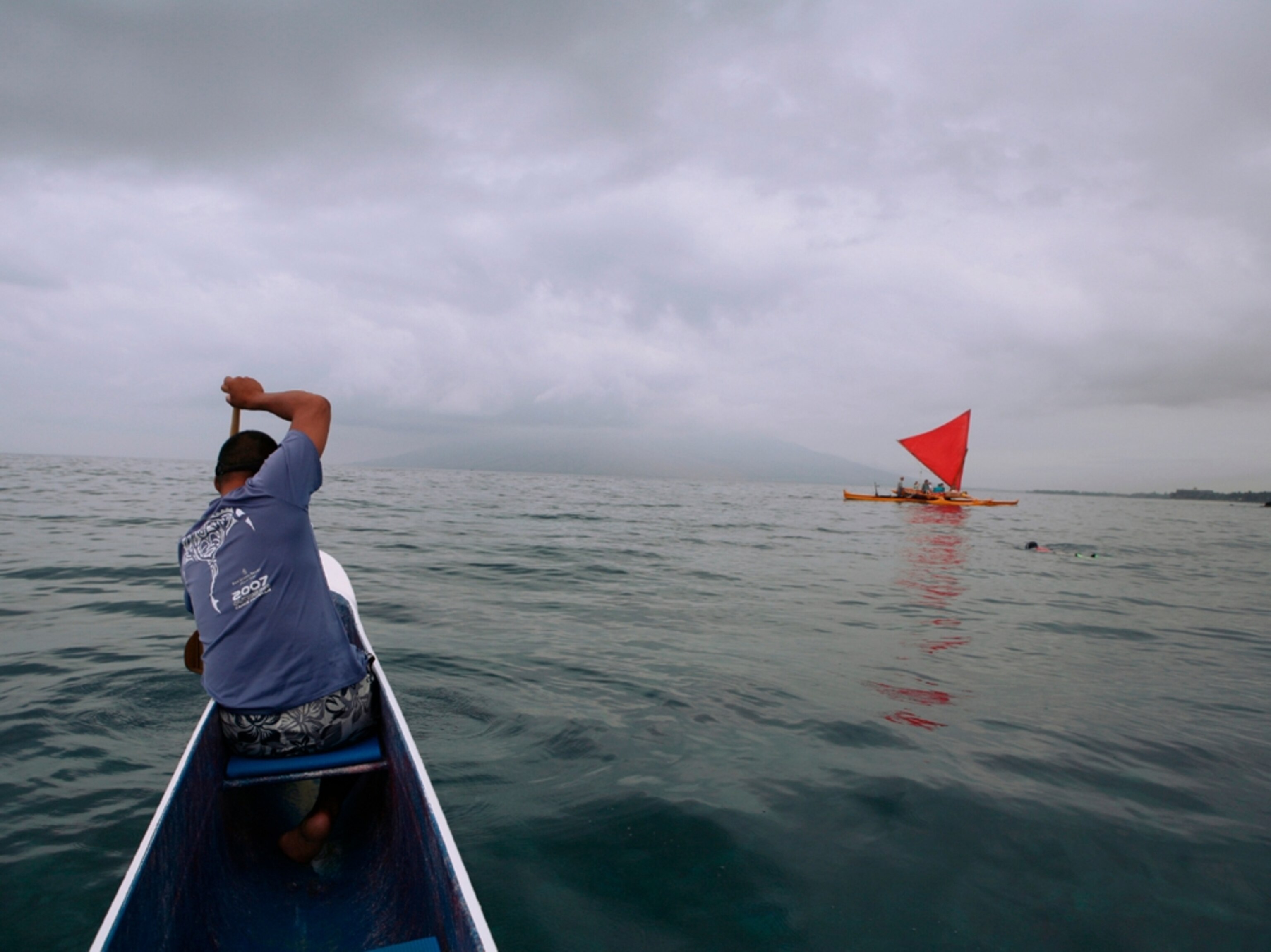 Outrigger canoe, Wailea, Maui, Hawaii