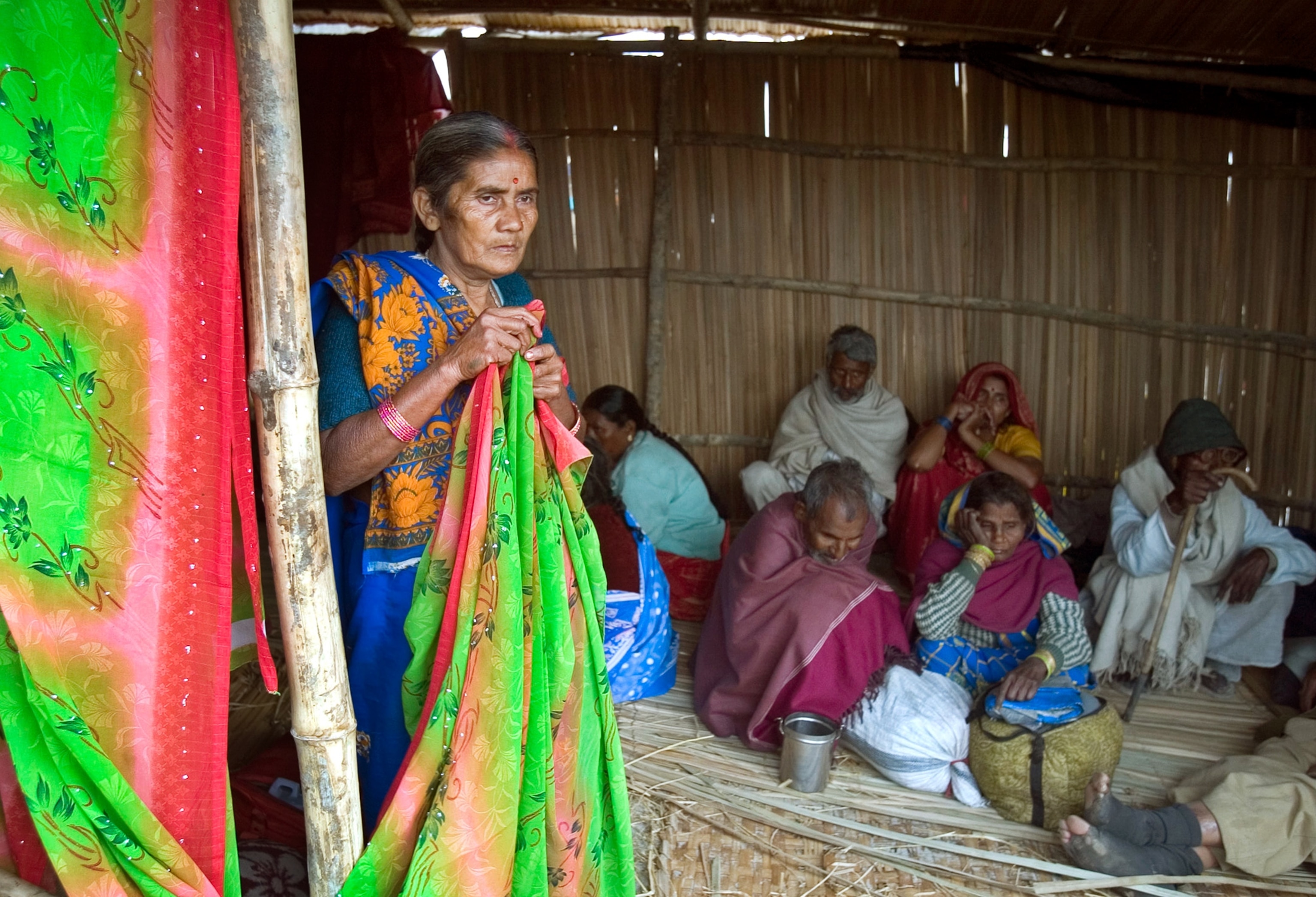 Lost pilgrims in a camp in Sagar Island, India.
