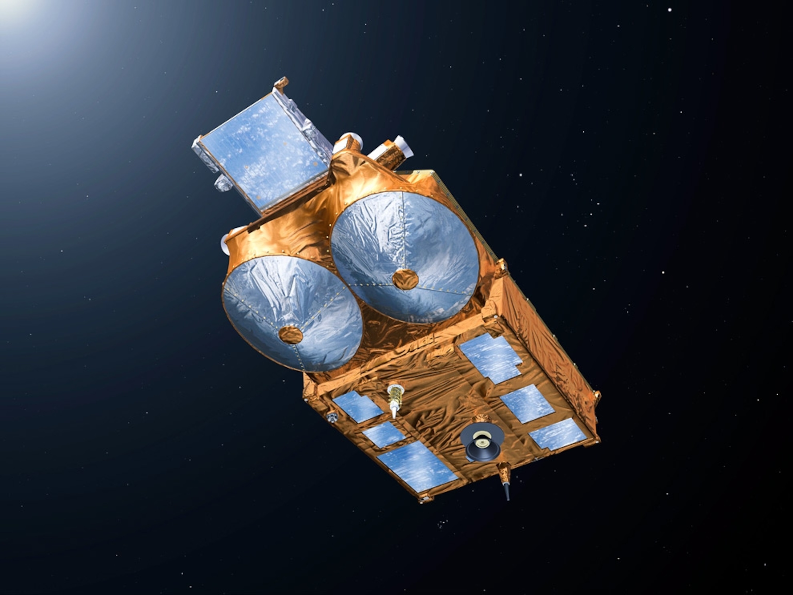 An artist's rendering of the ESA satellite CryoSat-2