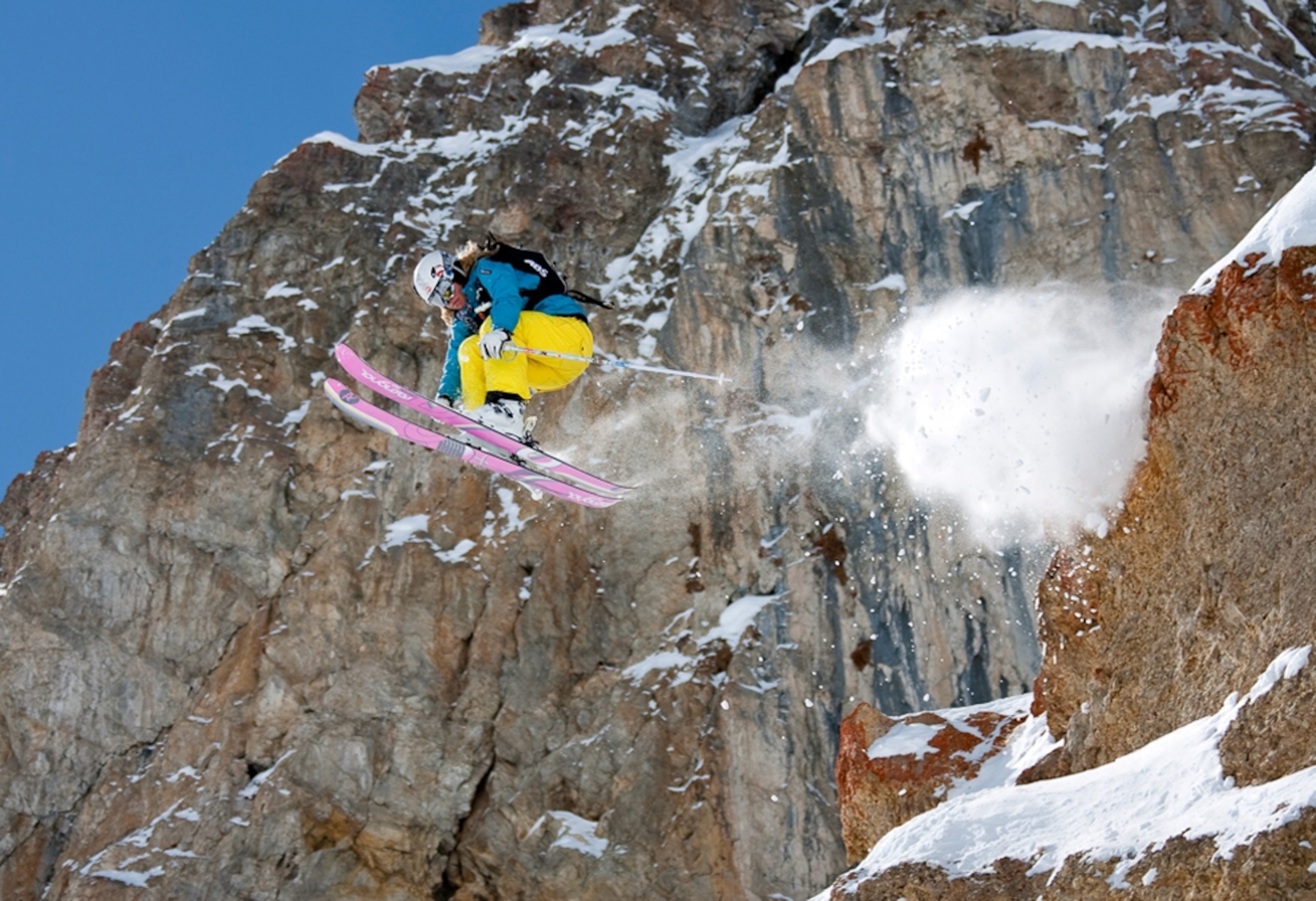 Lynsey Dyer skiing in Jackson Hole, Wyoming