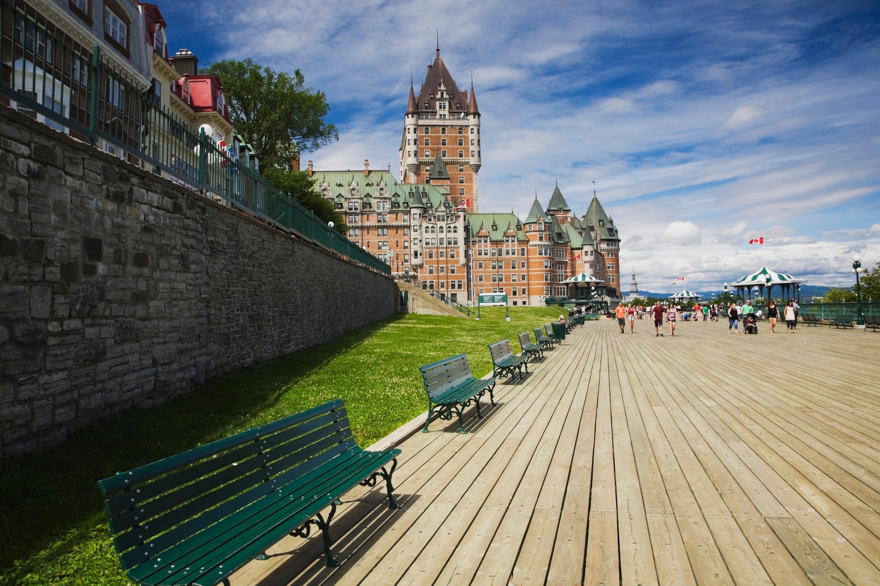 the Dufferin Terrace and Chateau Frontenac Quebec City, Canada