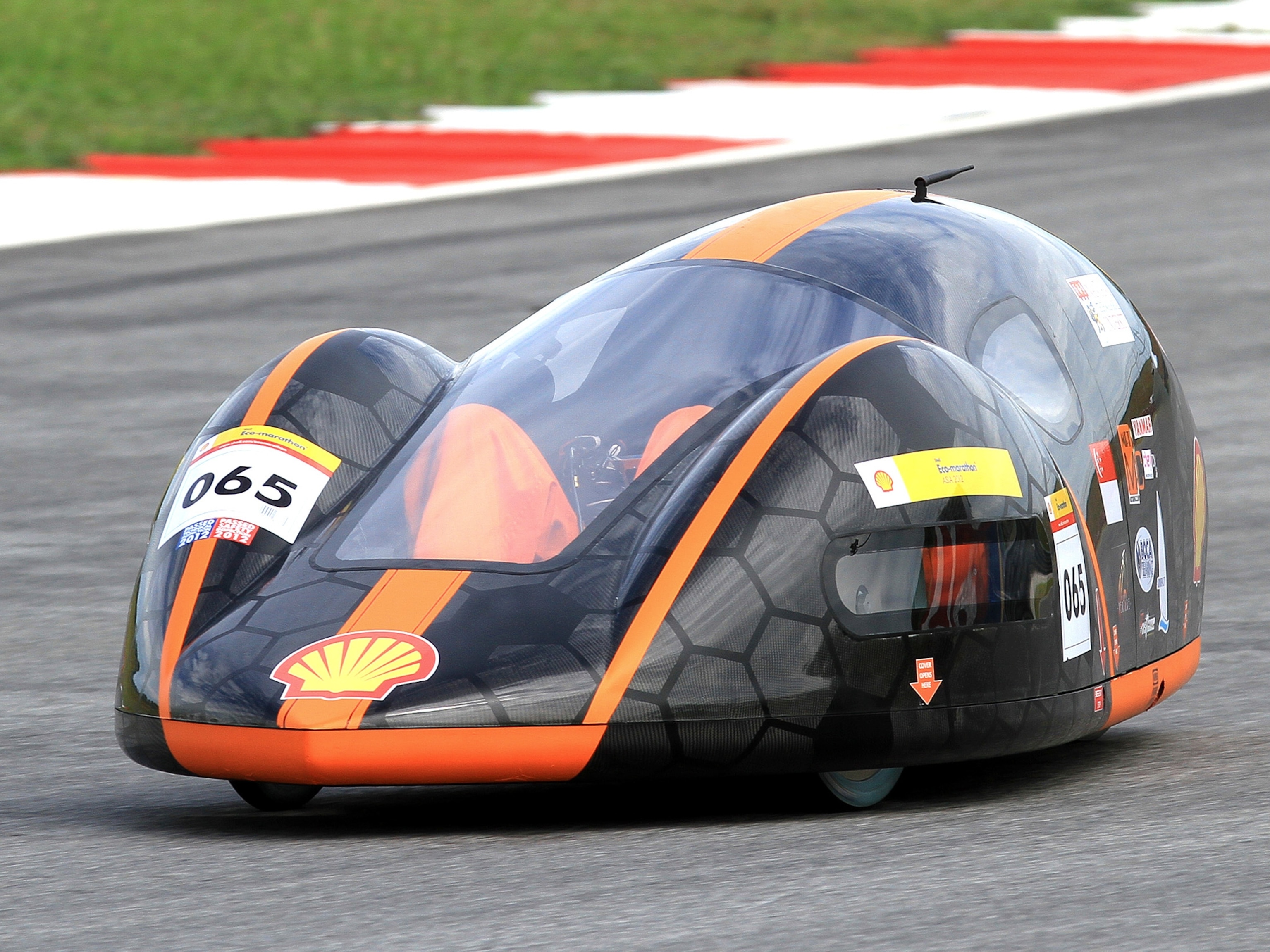 Picture - Singapore’s Nanyang Technological University’s diesel prototype vehicle in Shell Eco-marathon Asia