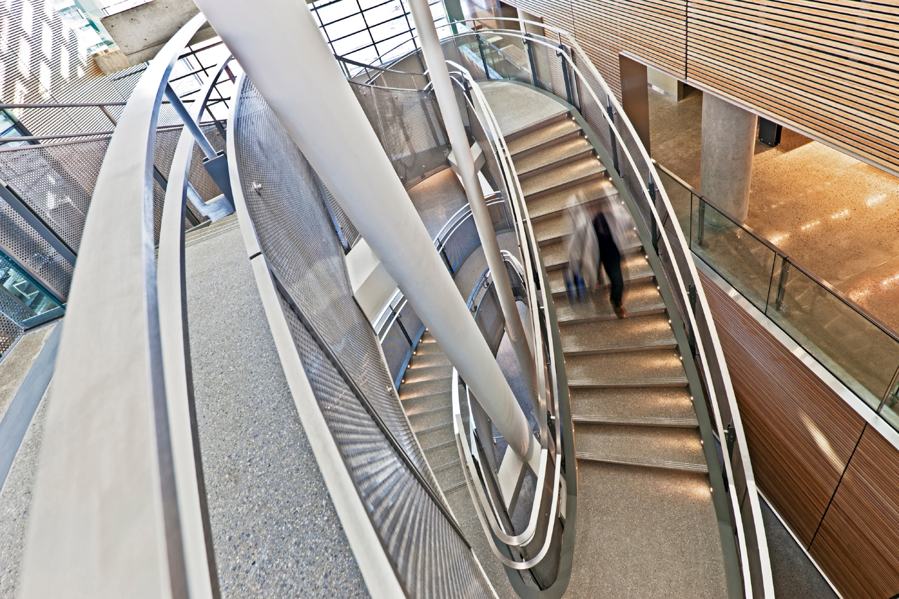 the atrium stairway at the CANMET Materials Technology Laboratory
