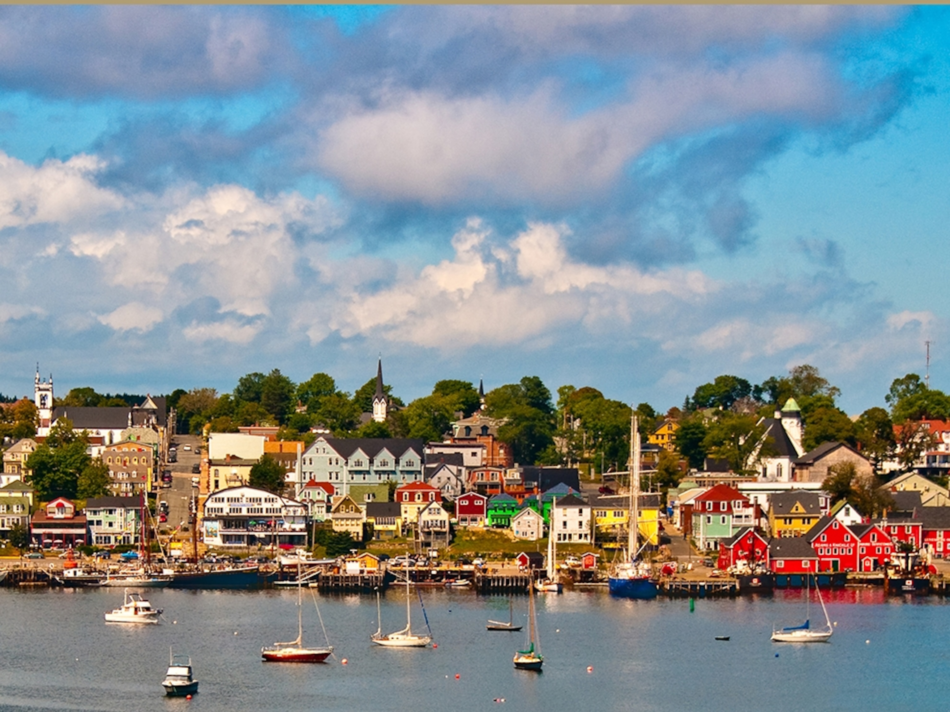 boats in Lunenburg harbor