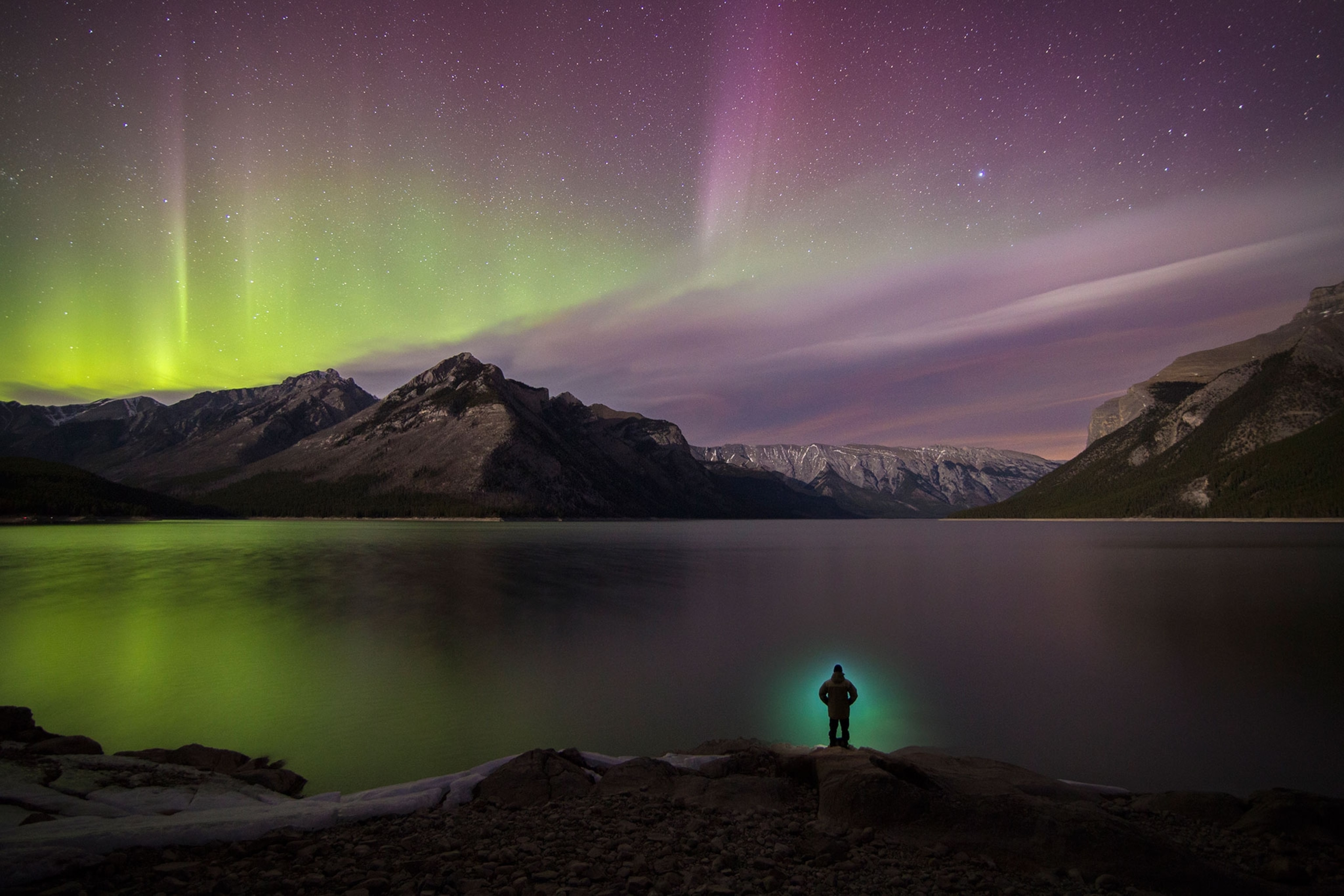 the Northern Lights over Banff National Park