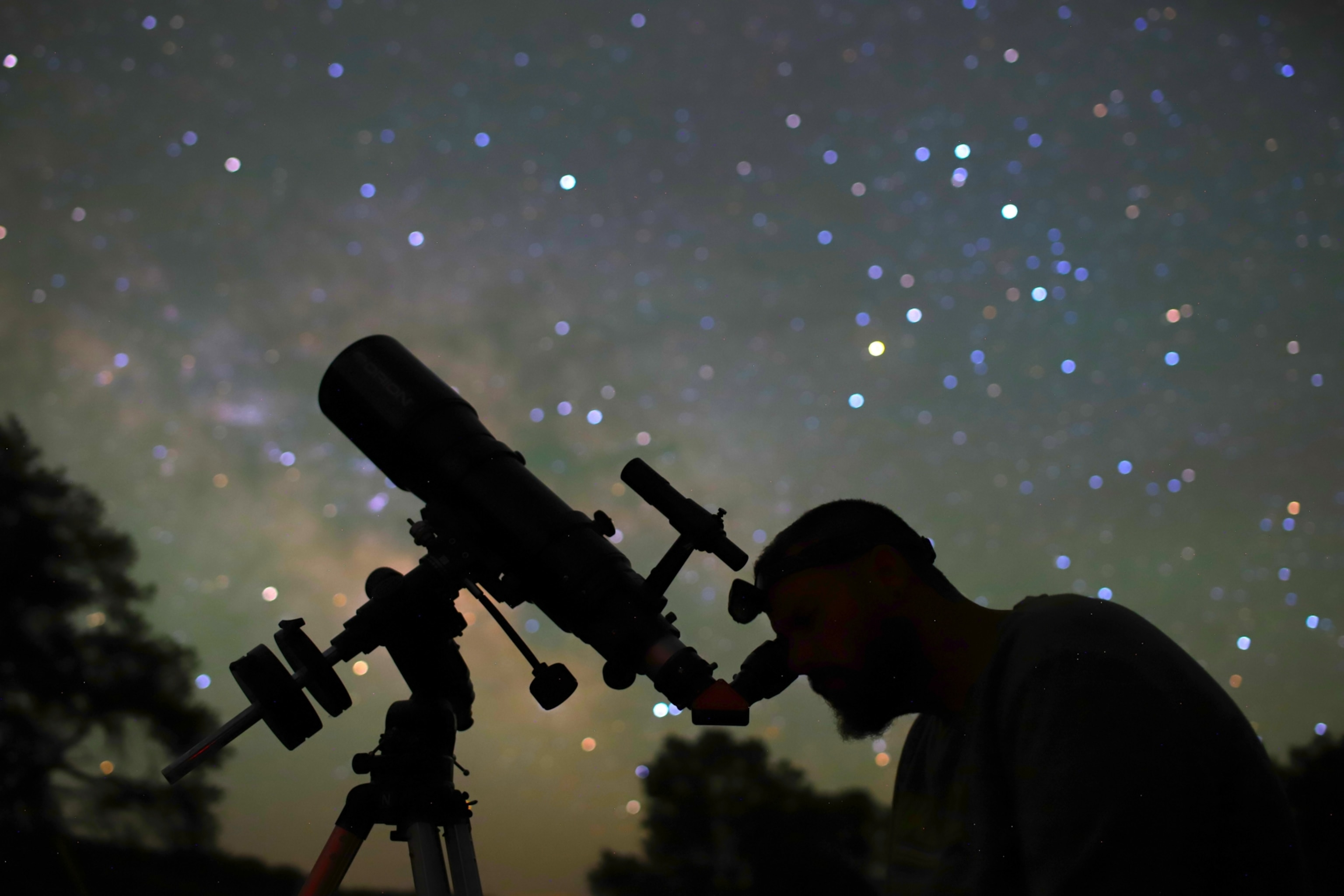 This is a self-silhouette portrait under the Milky Way at the Rocky Mountain Star Stare in southern Colorado.