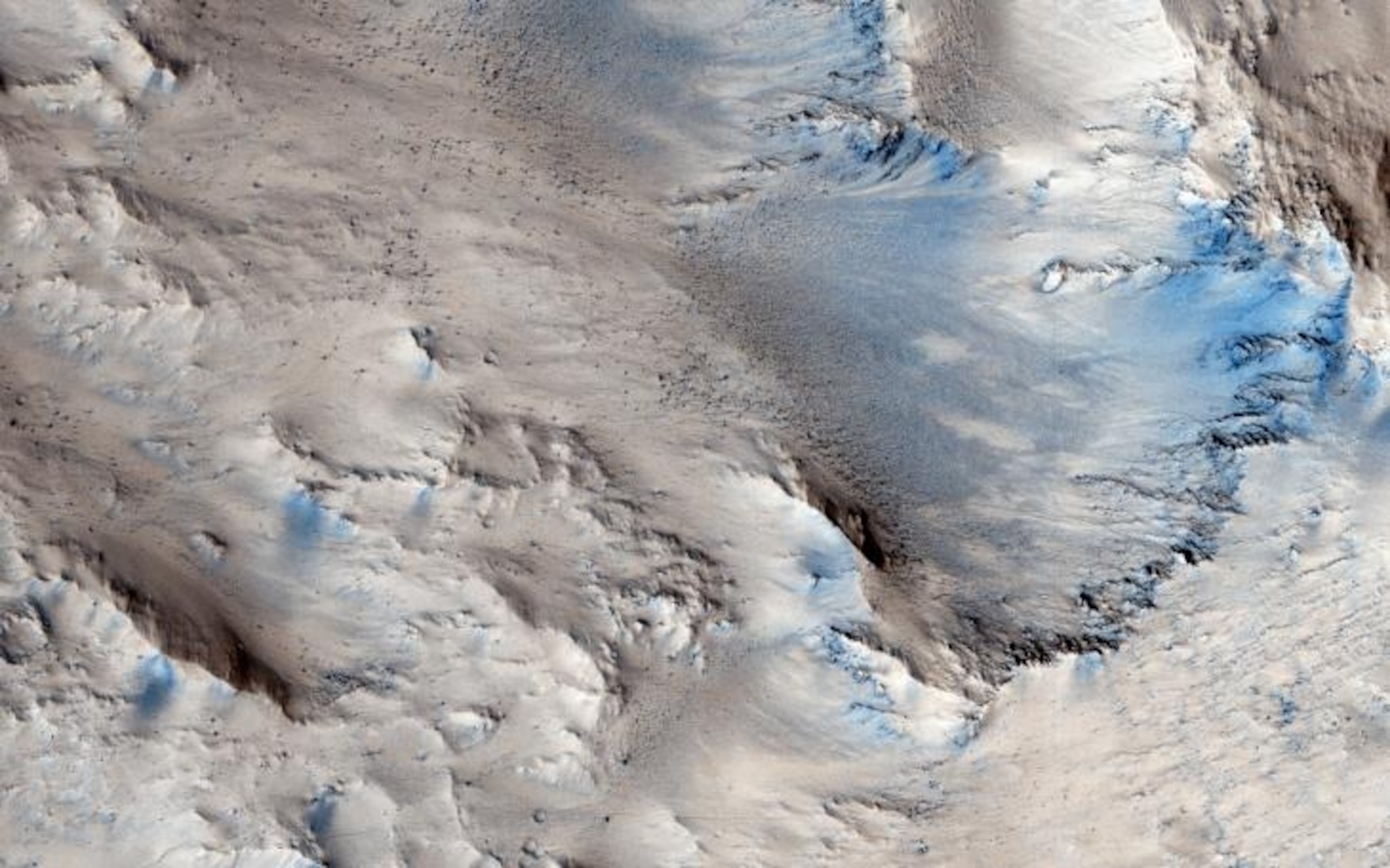 sedimentary fans north of Mojave Crater on Mars