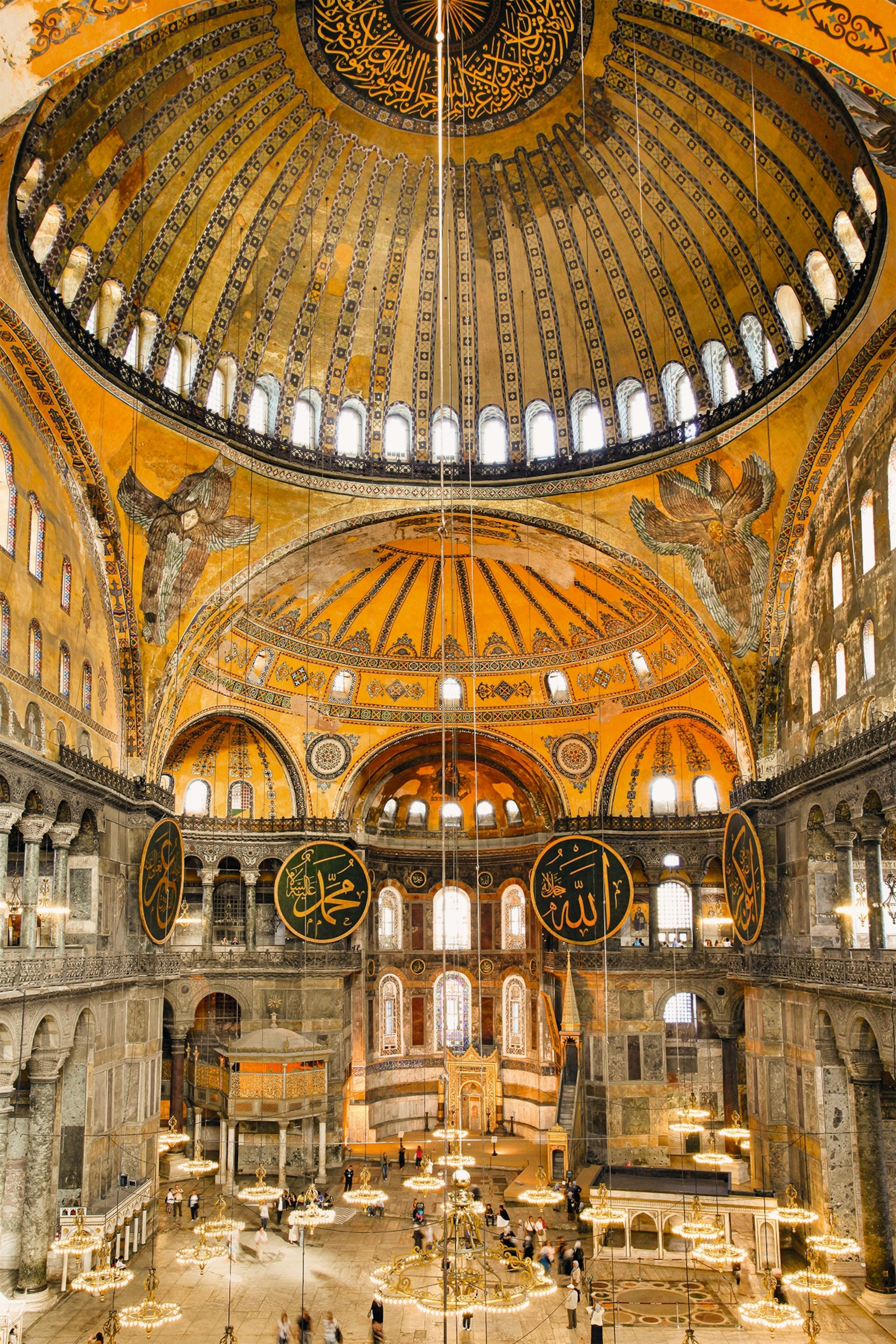 Hagia Sophia, the spiritual center of Constantinople, is pictured.