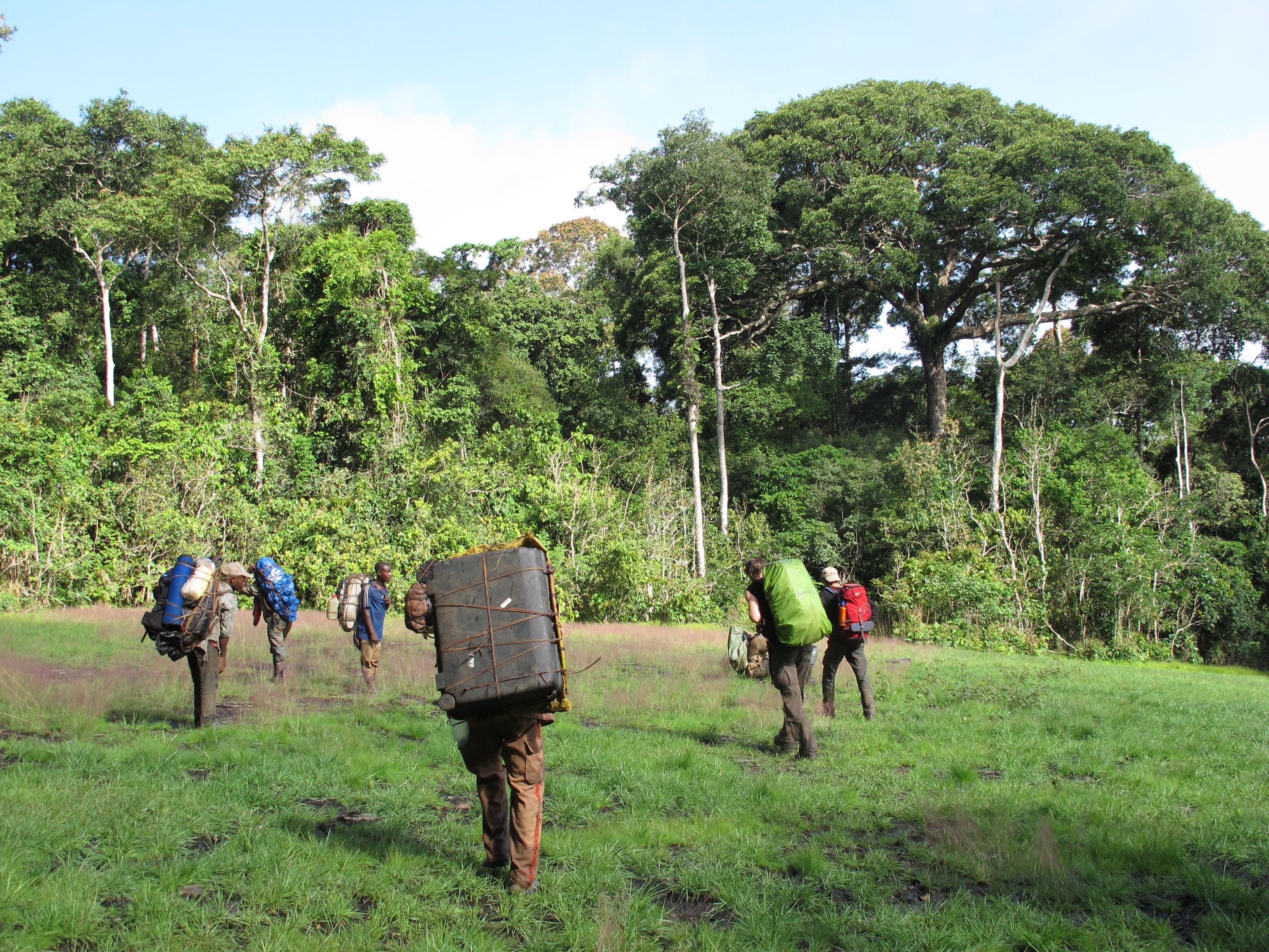 expedition team in the Dja Faunal Reserve