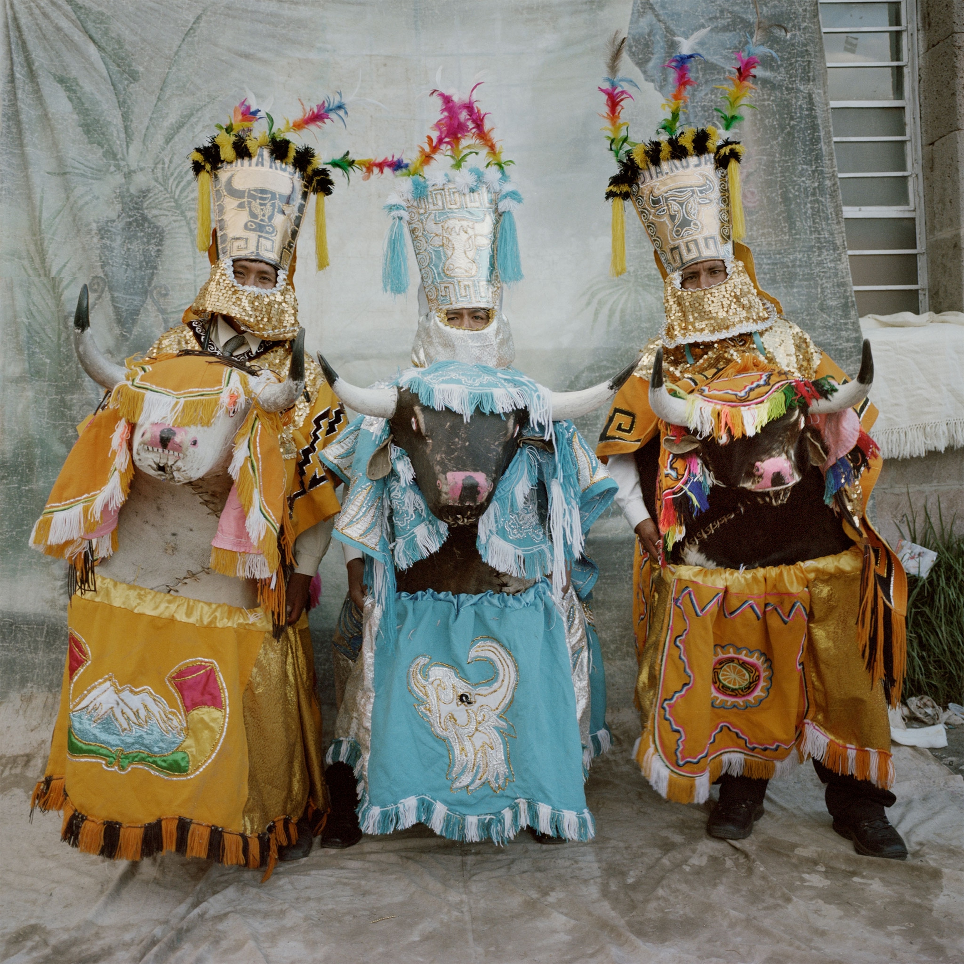 festival goers at the Candelaria Festival in Peru