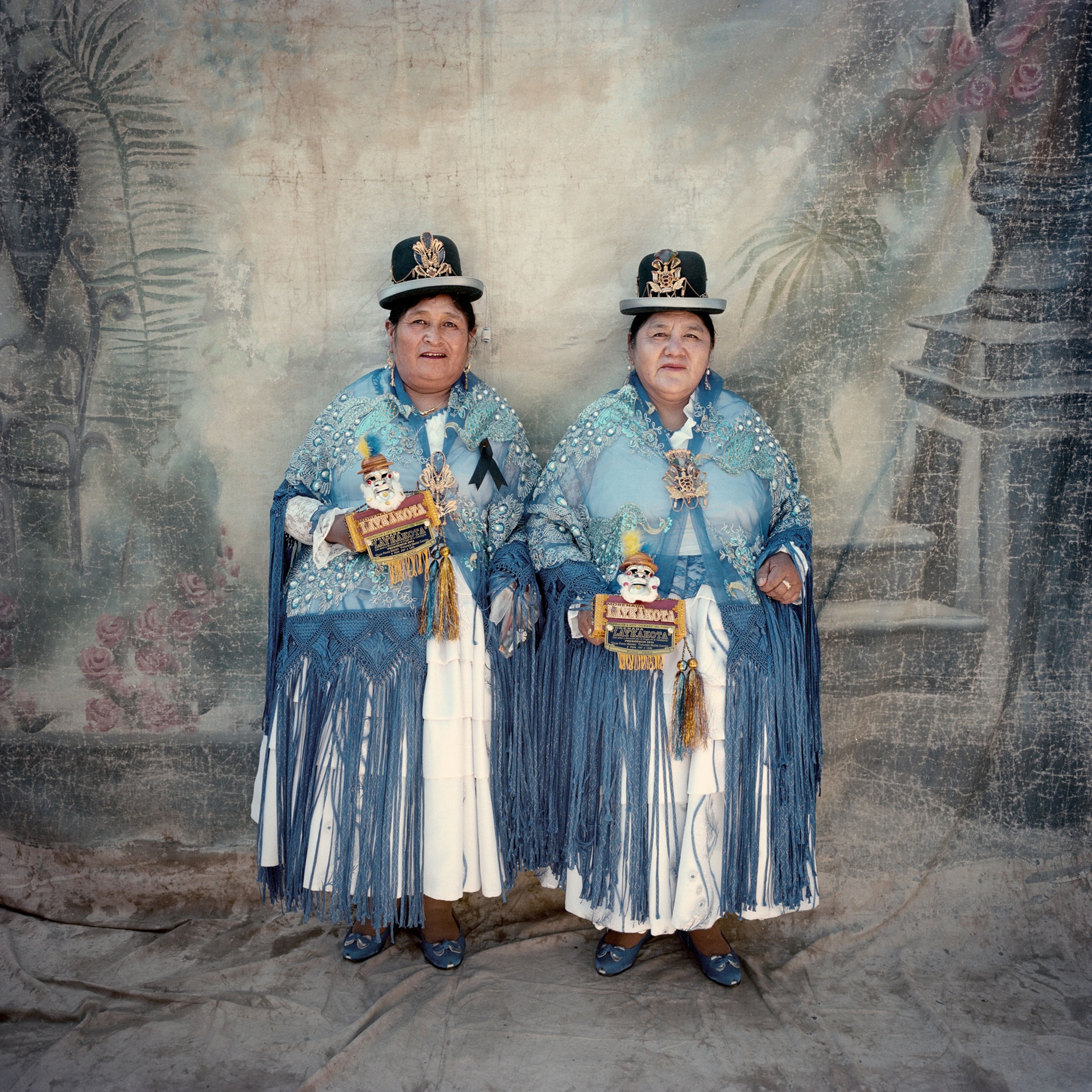 two women during the Candelaria Festival in Peru
