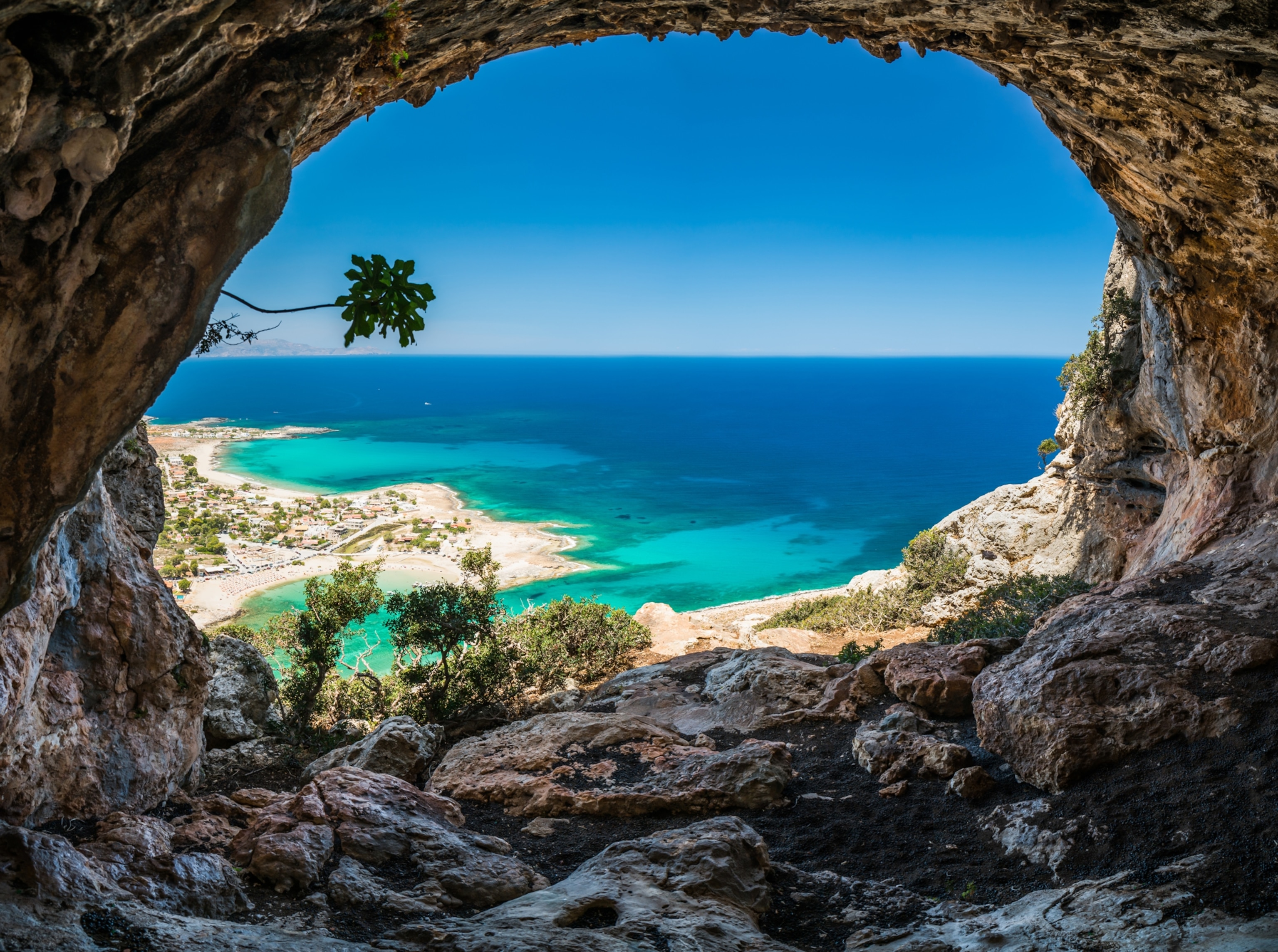 view of beach in Crete.