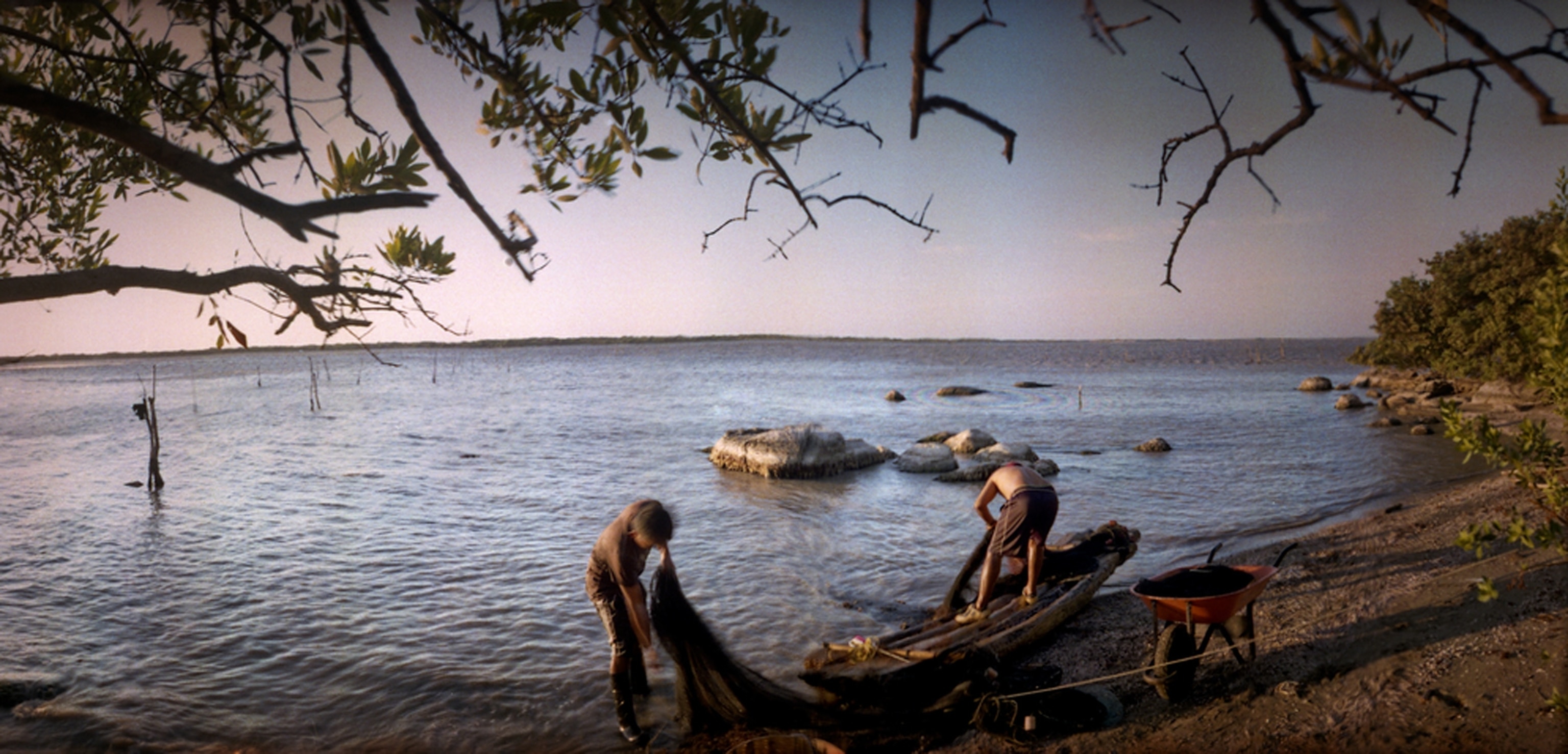 Pueblo Viejo de San Dionisio picture: Fishermen from the Mexican town of Pueblo Viejo de San Dionisio prepare their nets before heading out to fish