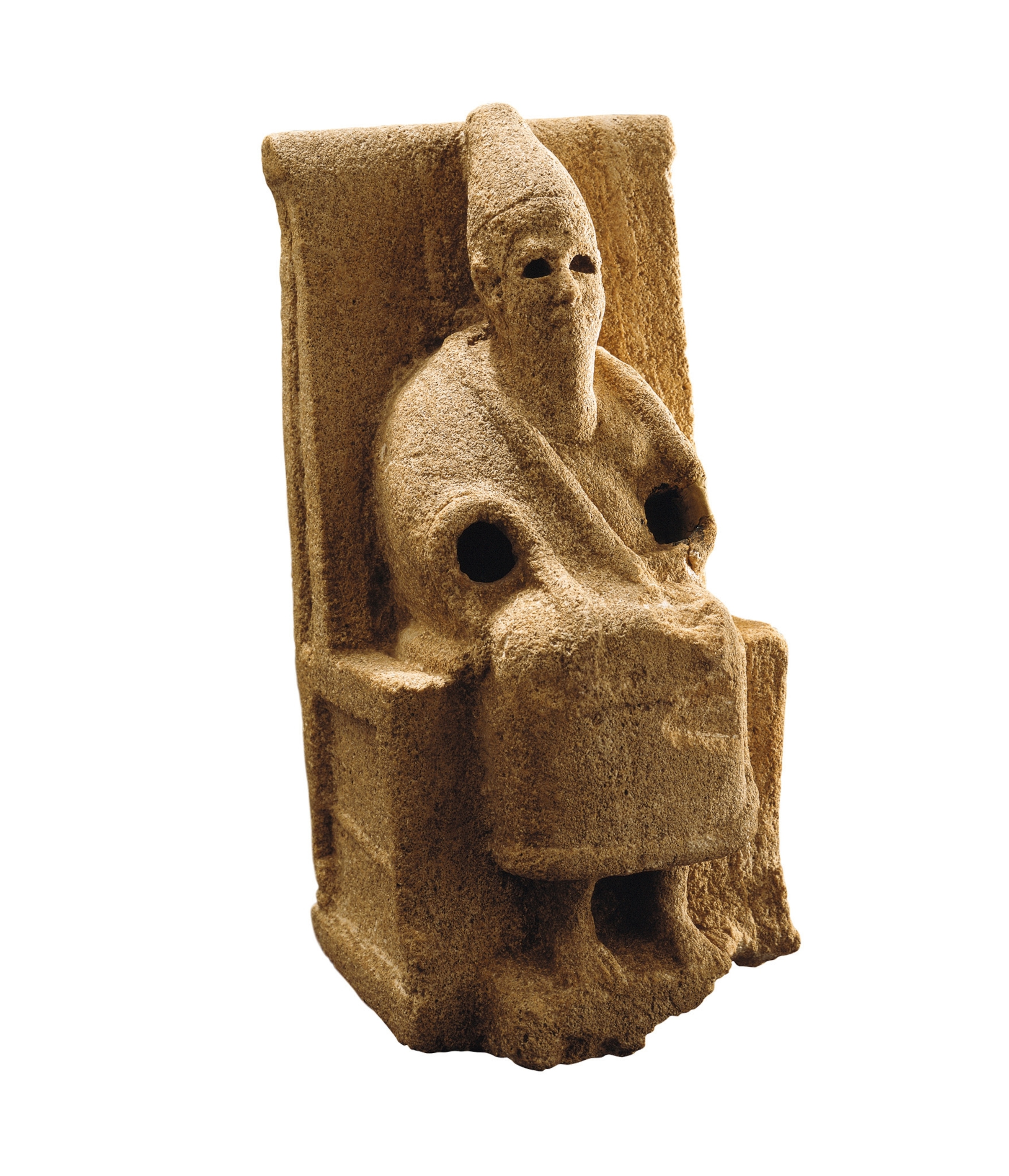 A seated representation of El, the creator god of Canaan.