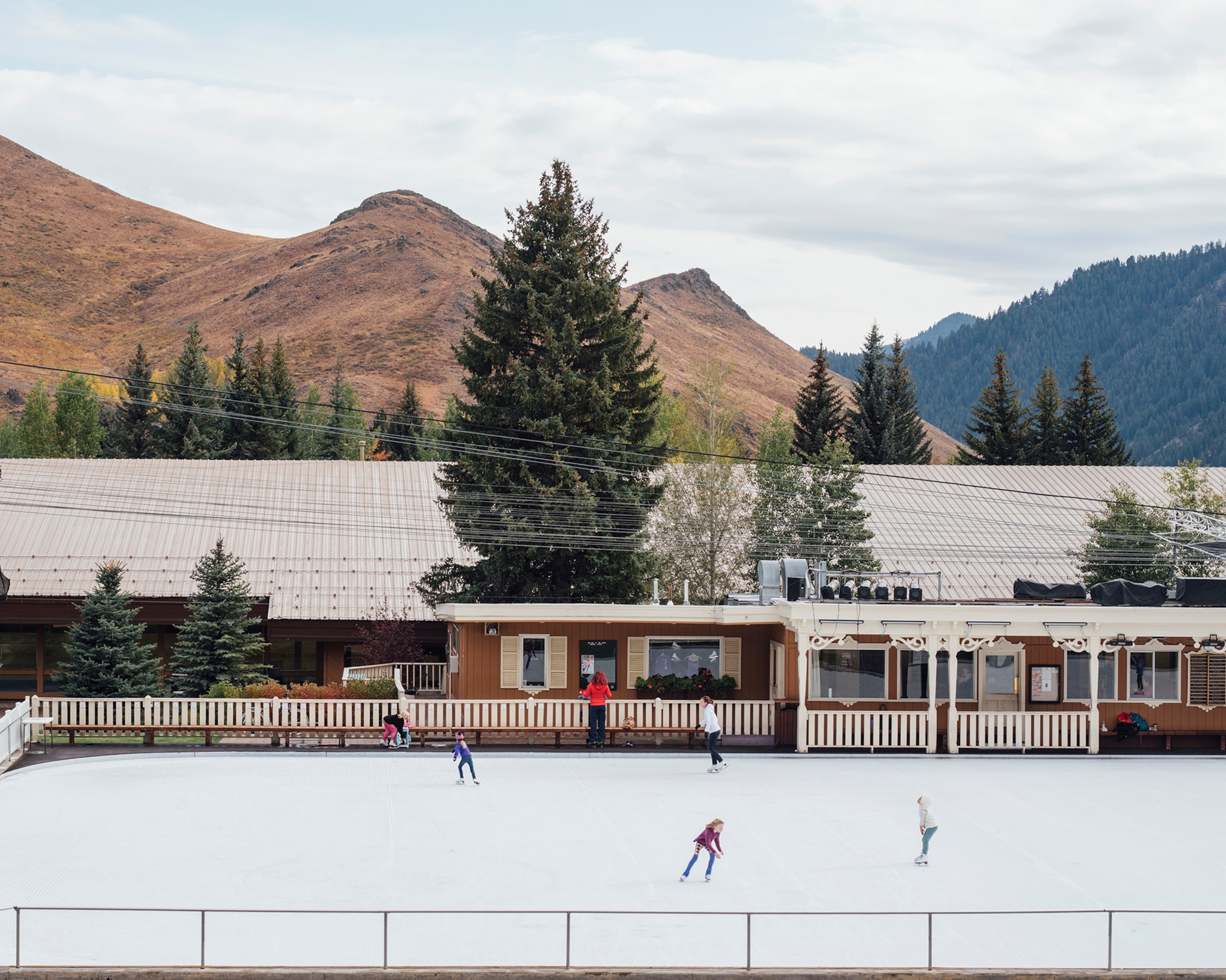 ice-skaters in Sun Valley, Idaho
