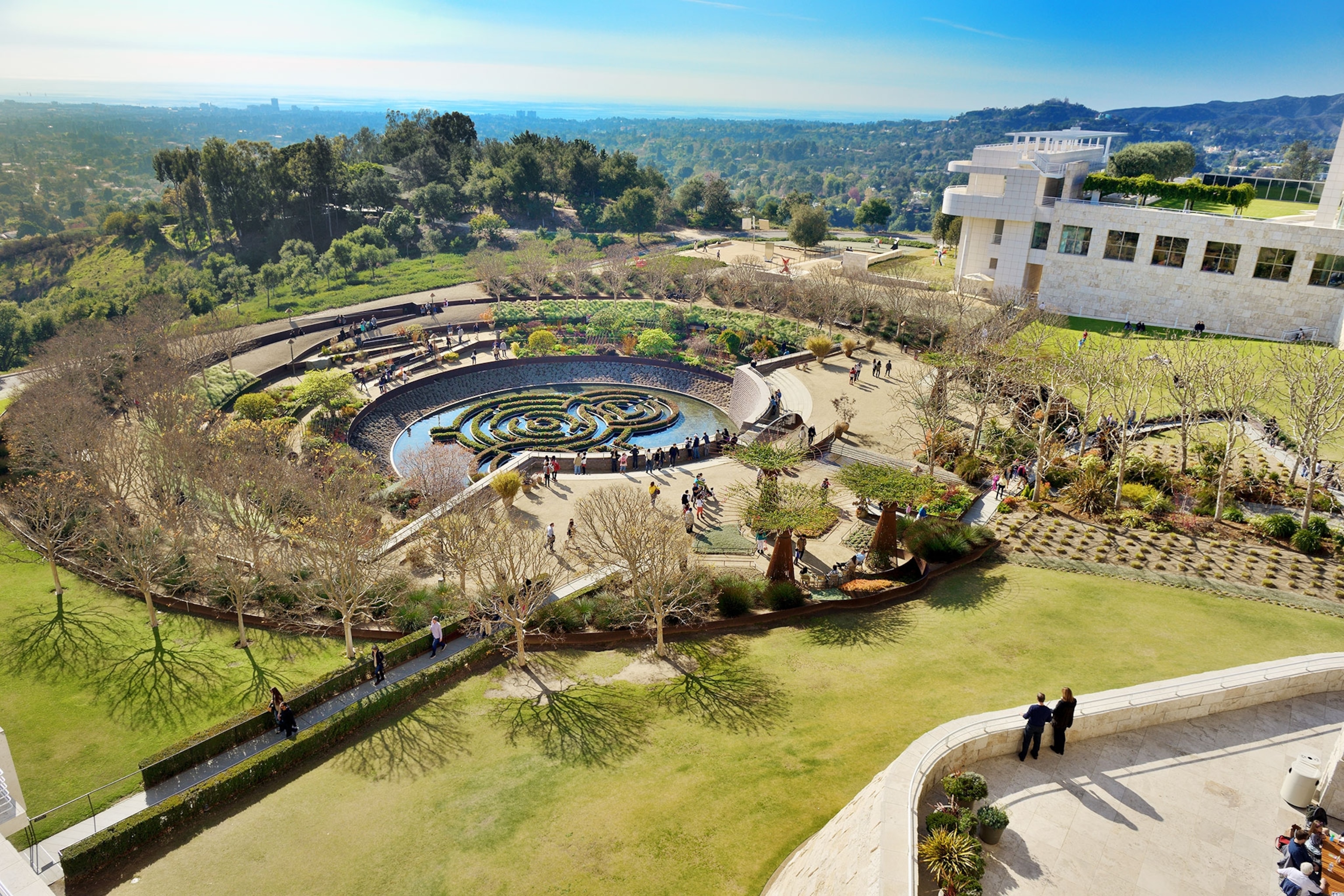 the Getty Center garden in Los Angeles