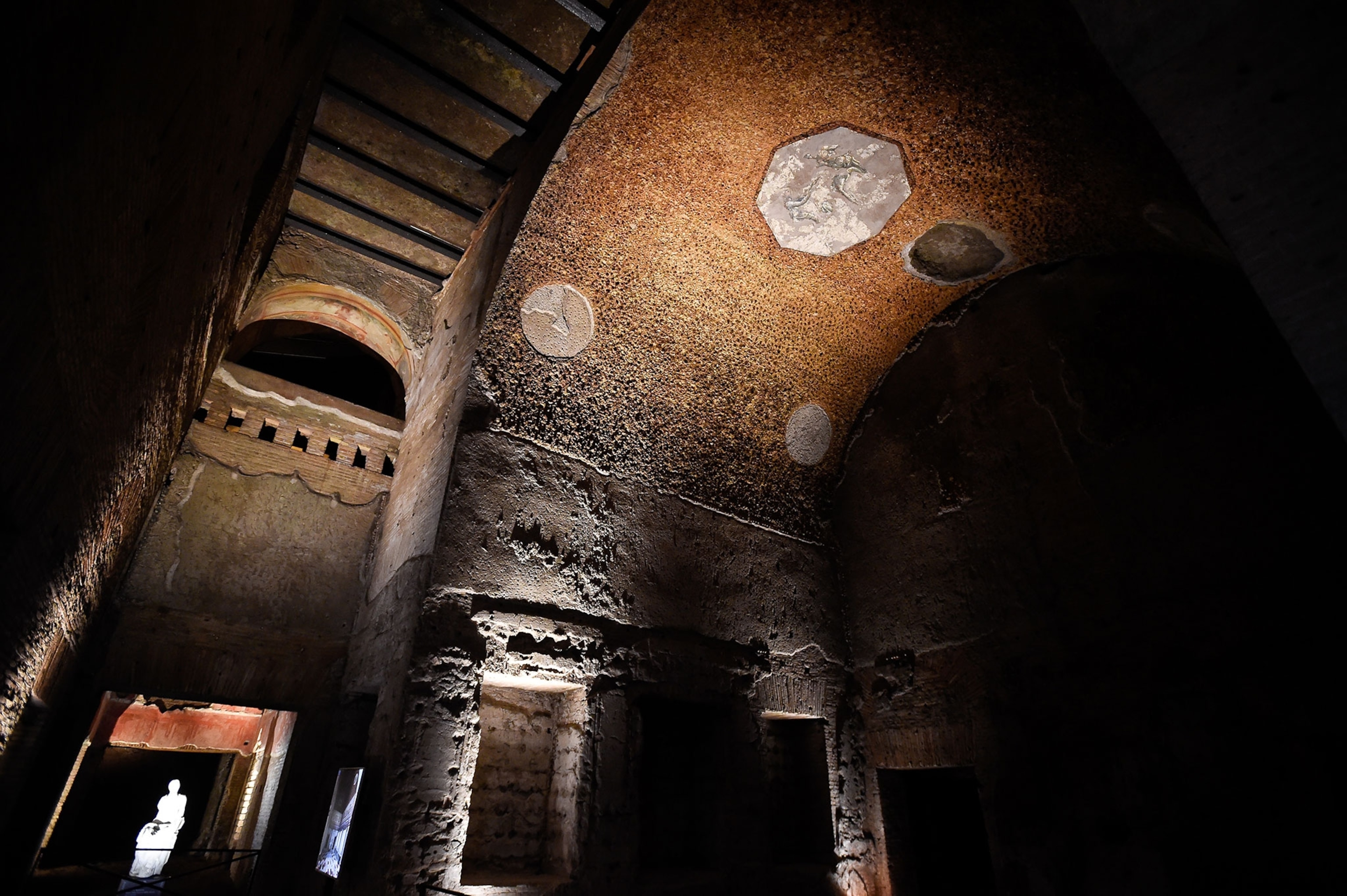 The interior of the Domus Aurea in Rome, Italy.