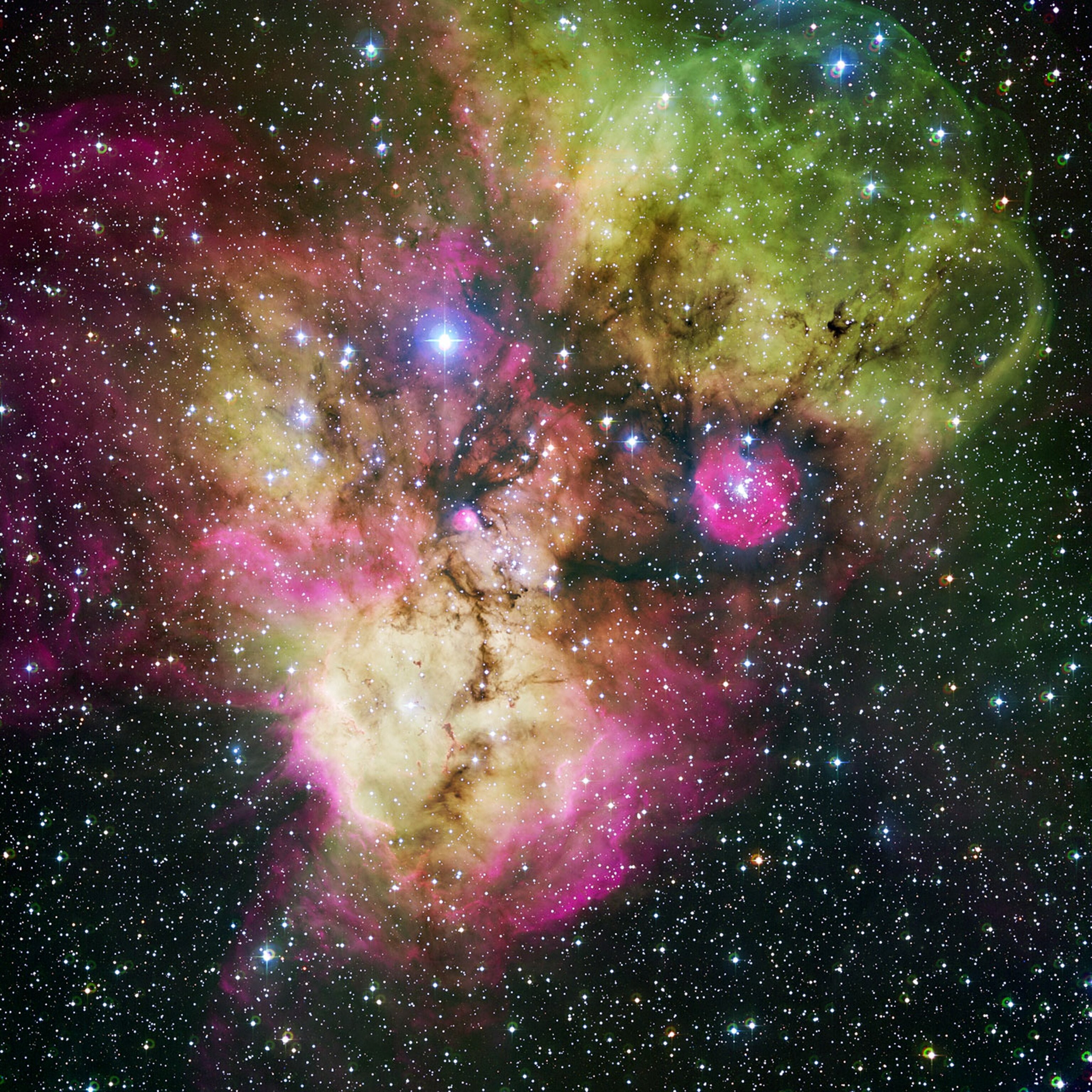 ESO photo of the stellar cluster NGC 2467 in the southern constellation of Puppis or "The Stern"