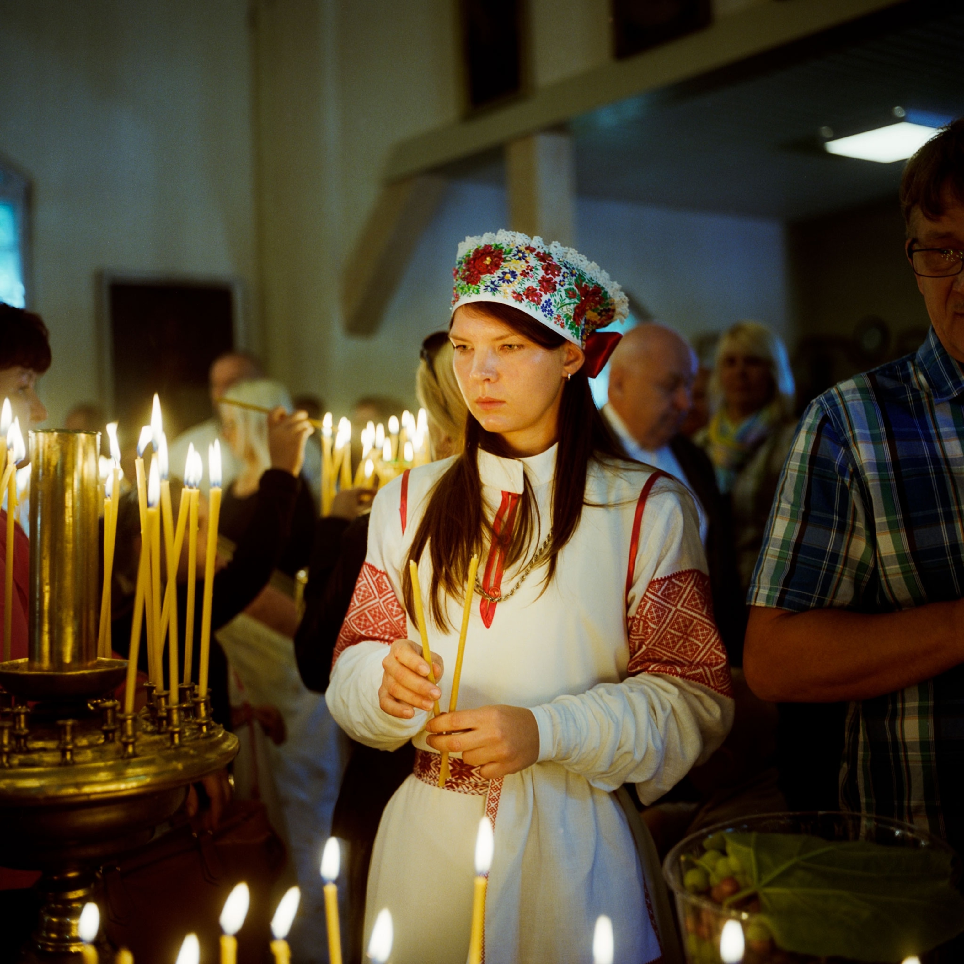 a woman at a religious celebration