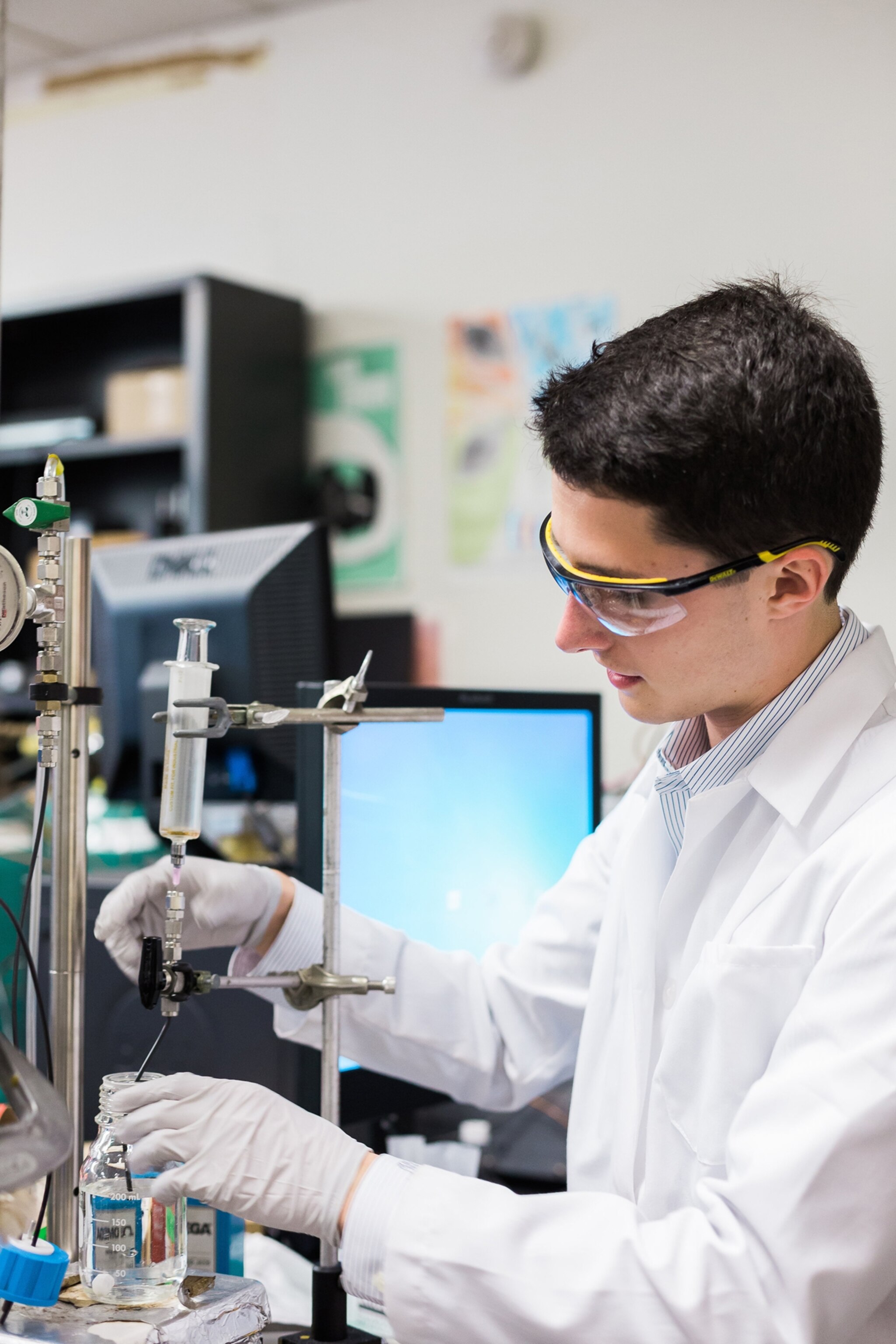 Ethan Novek in laboratory
