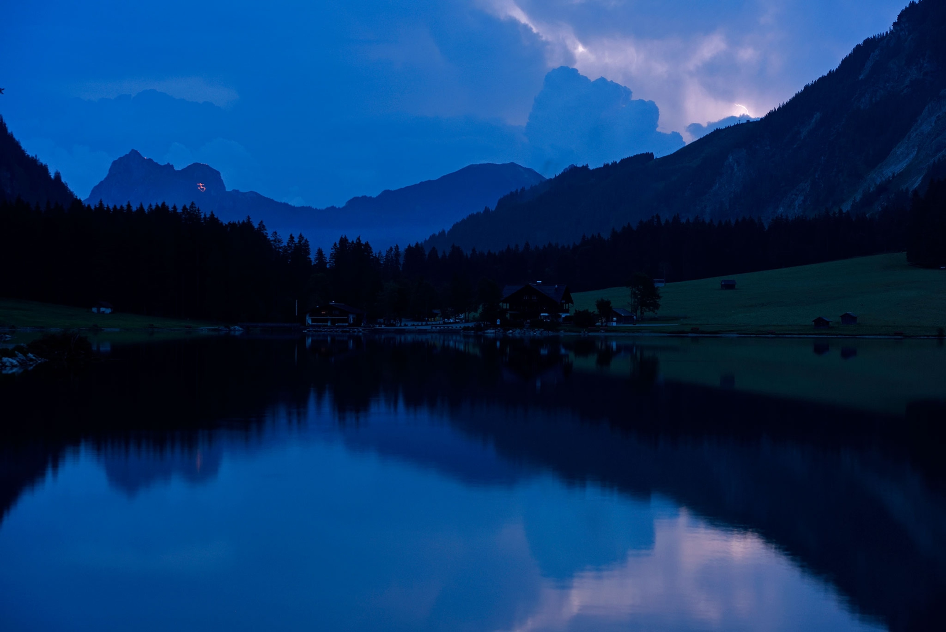 fires lit up on Aggenstein mountain for the Sacred Heart of Jesus fires